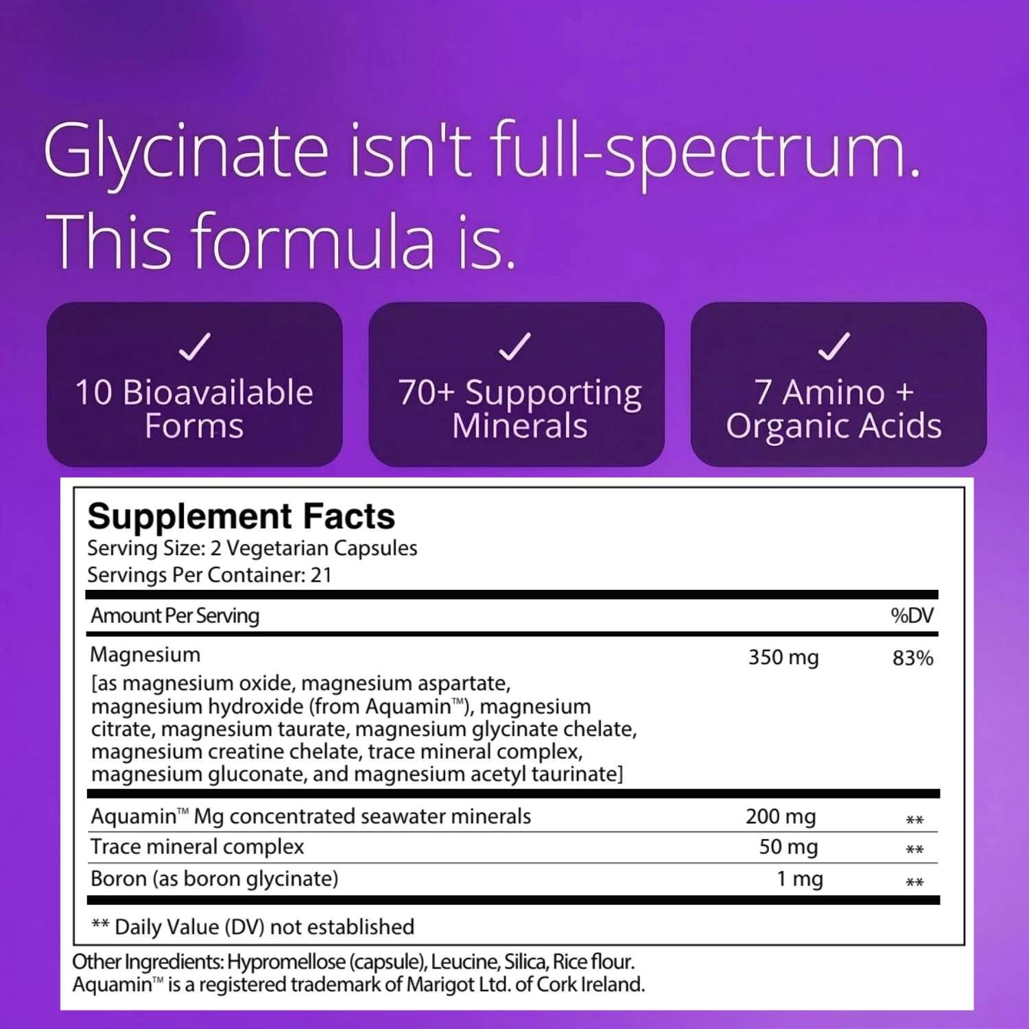 Magnesium+ Advanced Magnesium Blend - 42 Capsules (21 Servings)  | GNC
