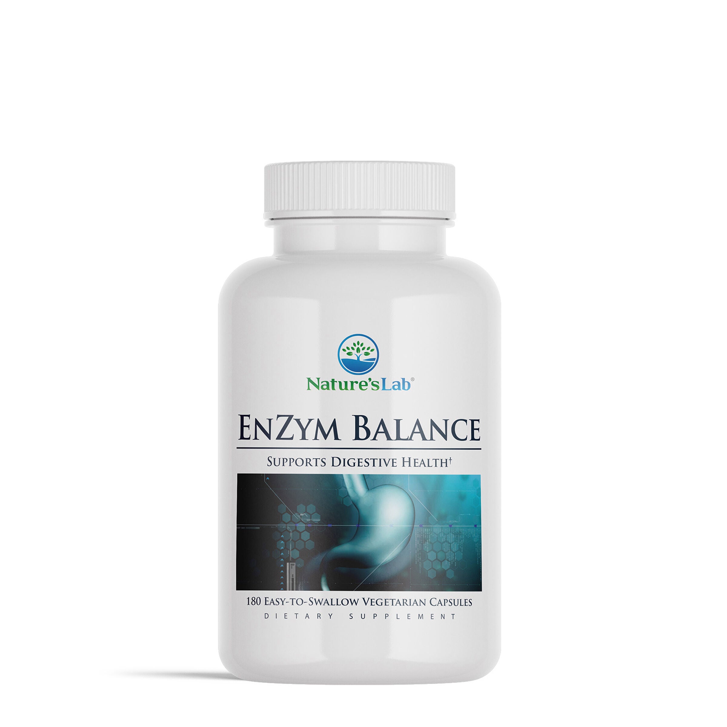 Nature's Lab Enzym Balance Healthy - 180 Vegetarian Capsules (180 Servings)