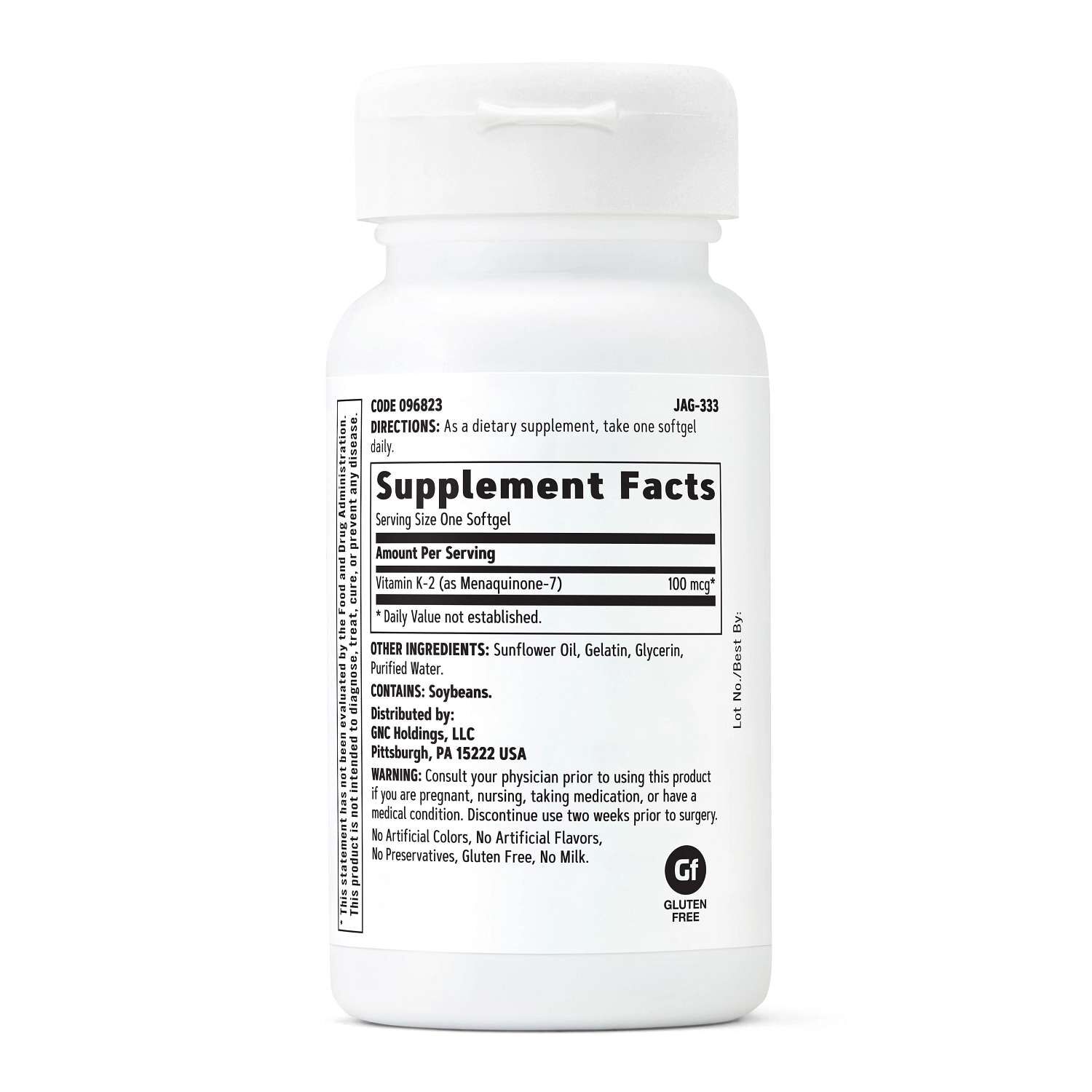 Vitamin K-2 - 100 mcg - 60 Softgels (60 Servings)
