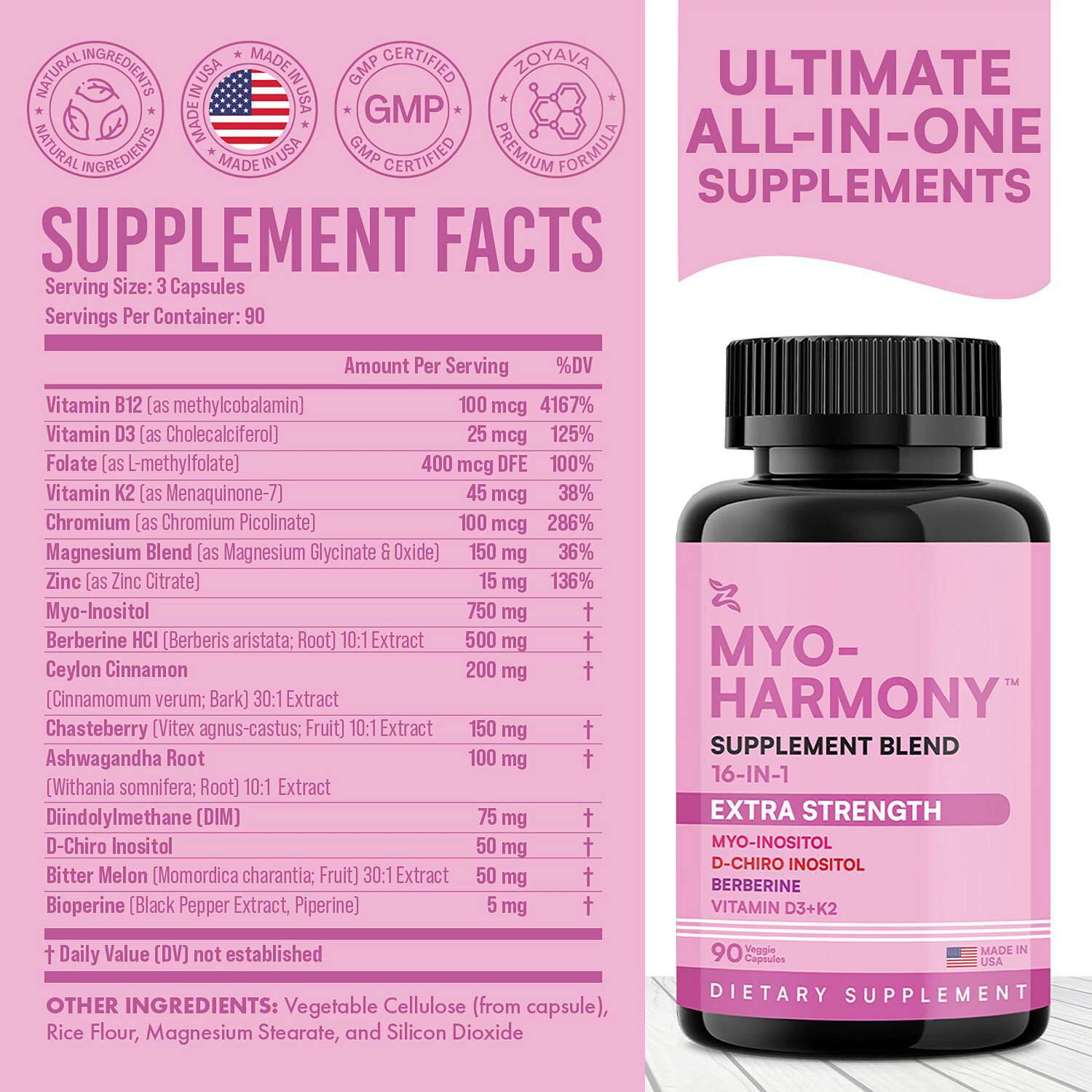 Myo-Harmony - 90 Capsules (30 Servings)