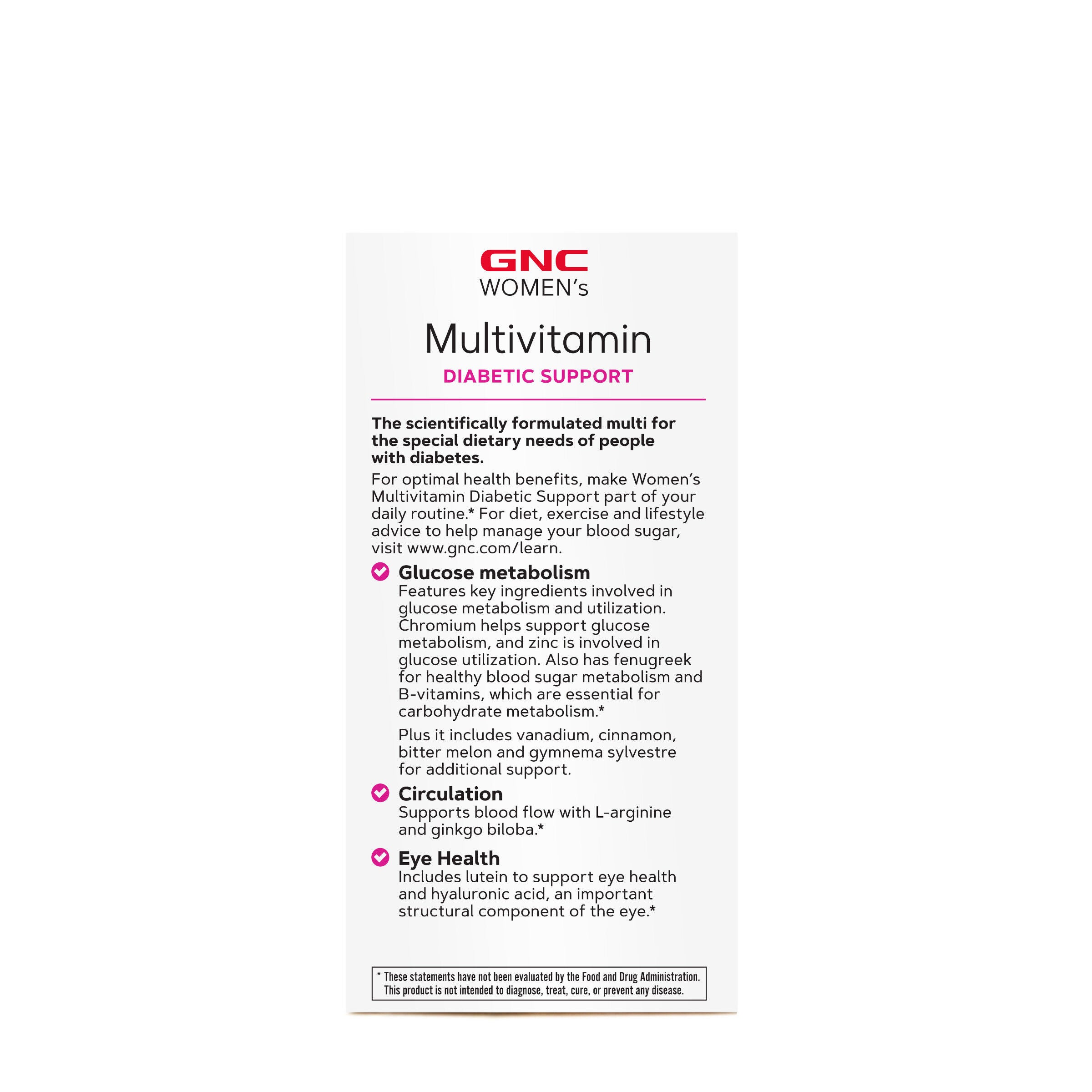Multivitamin Diabetic Support - 90 Caplets (45 Servings)  | GNC