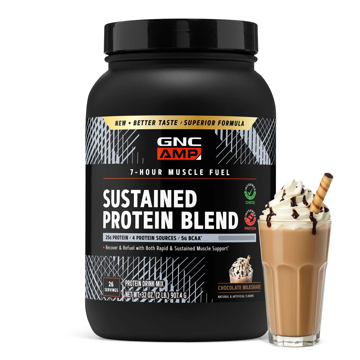 Sustained Protein Blend - Chocolate Milkshake (26 Servings) Chocolate Milkshake | GNC