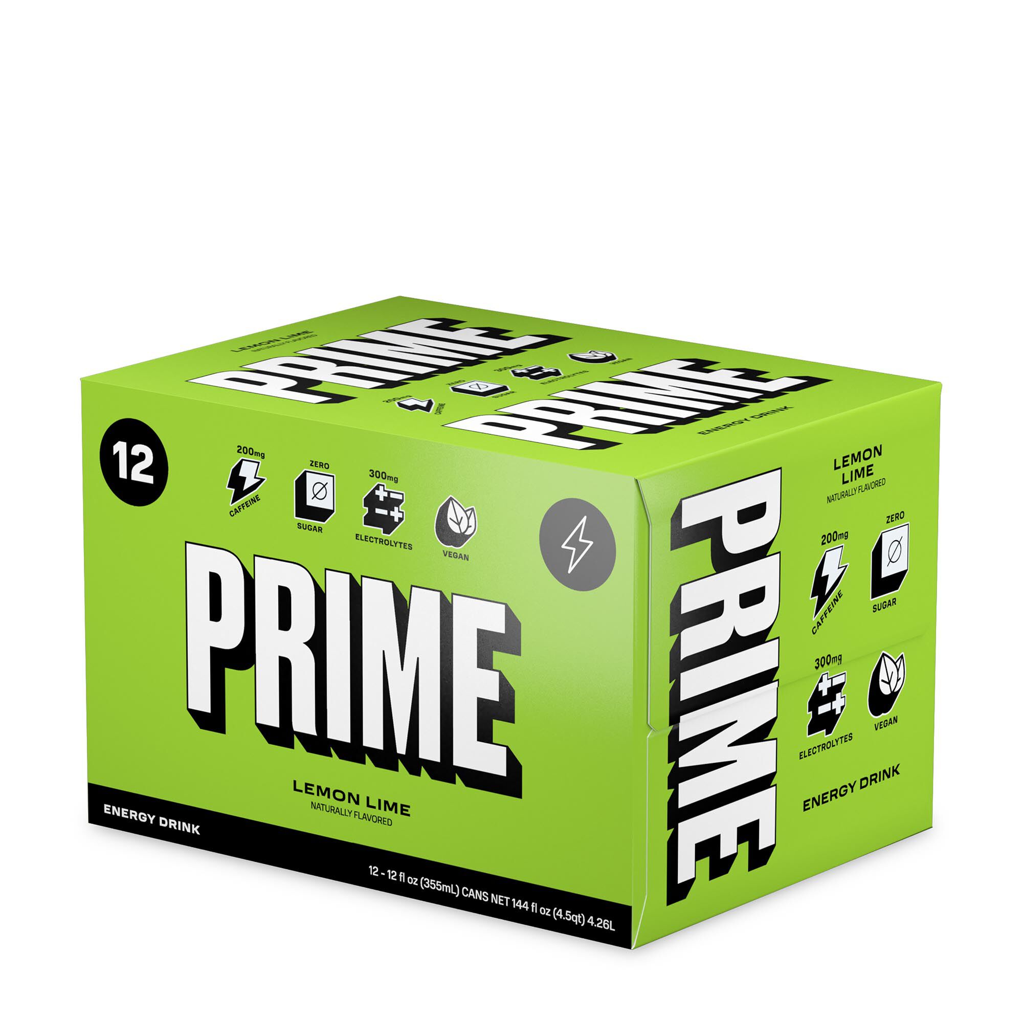 PRIME Energy Drink Lemon Lime 12 Cans
