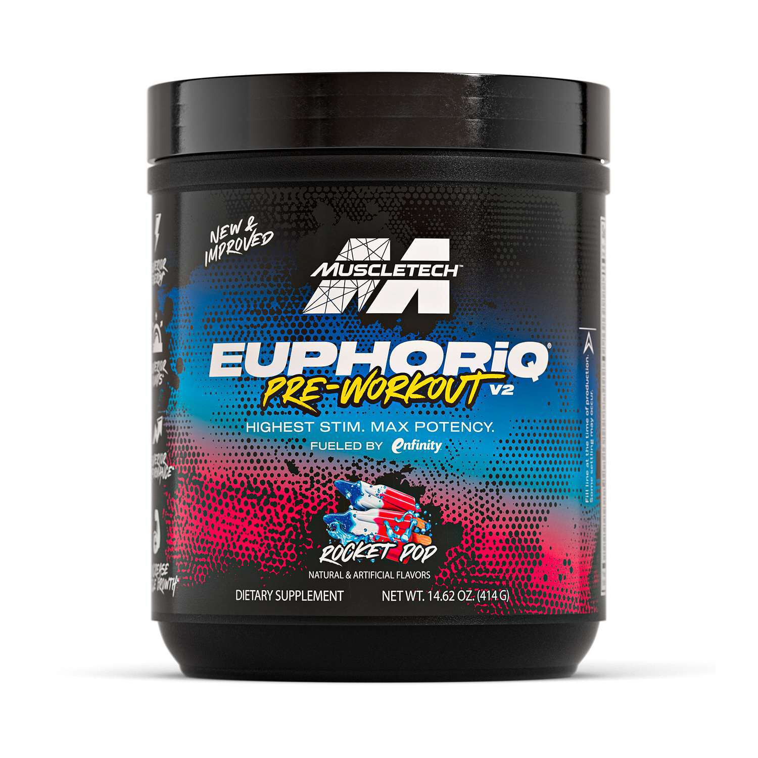 EuphoriQ Pre-Workout V2 - Rocket Pop (20 Servings)  | GNC