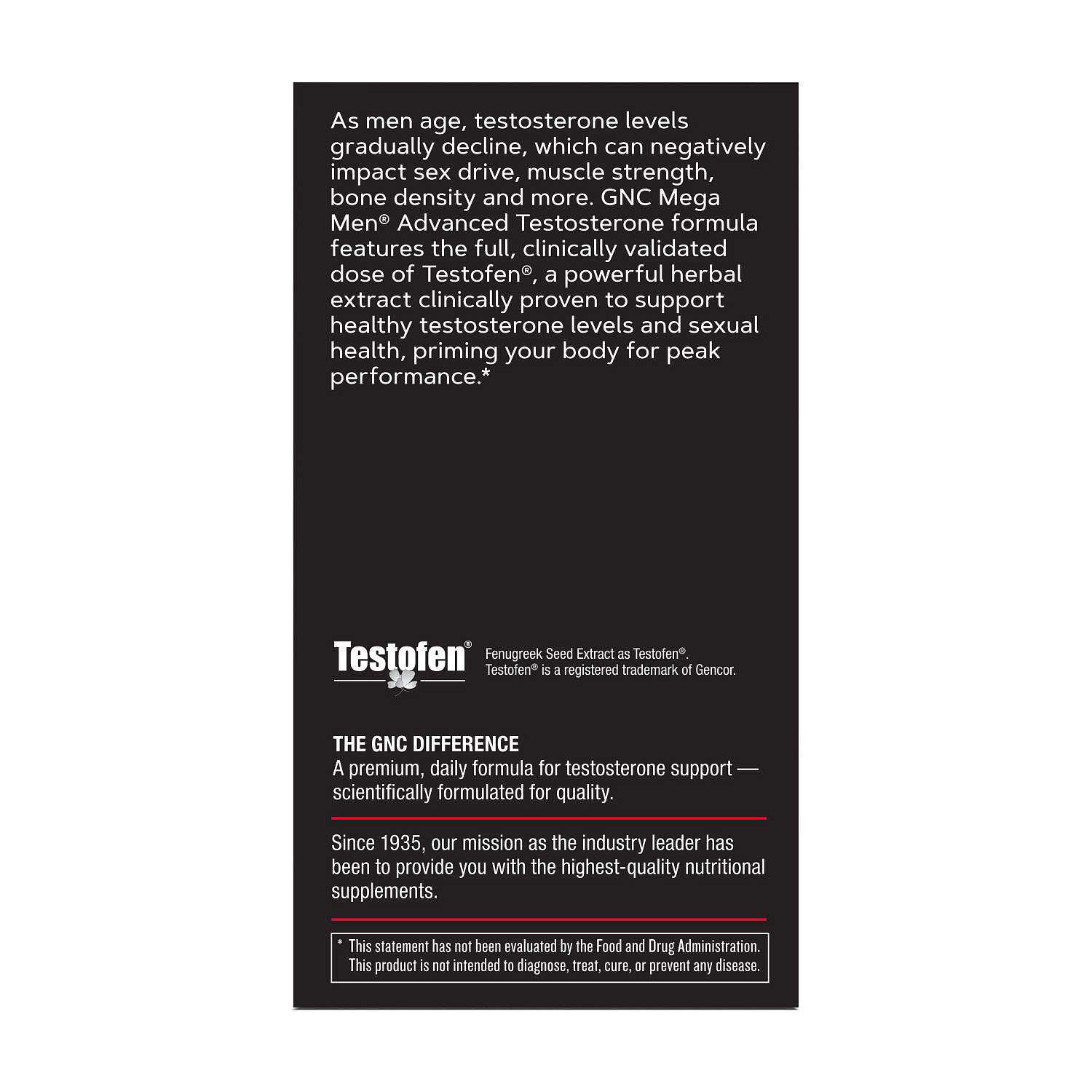 Advanced Testosterone - 120 Capsules (60 Servings)  | GNC