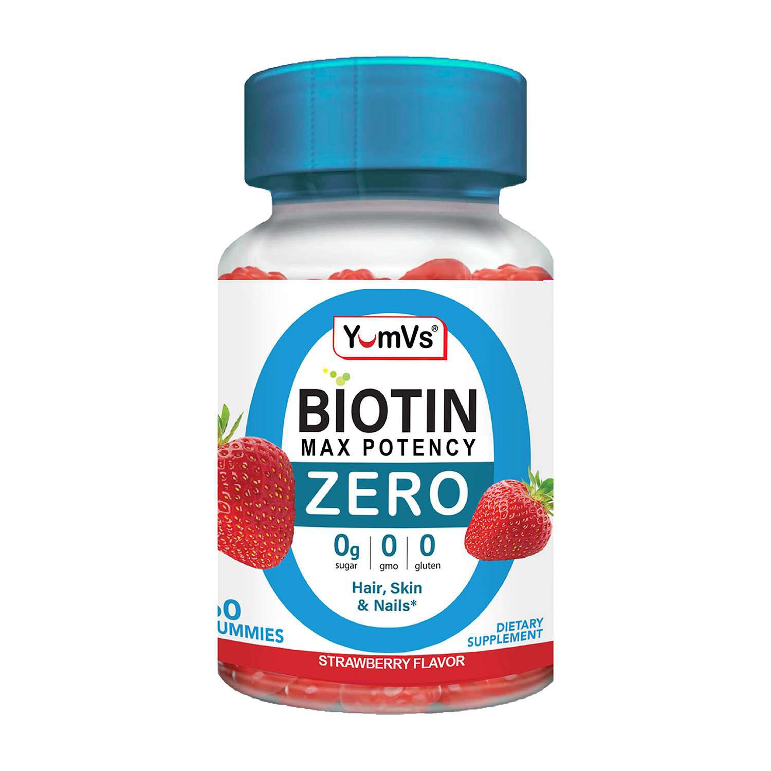 High Potency Biotin 10,000 mcg - Raspberry Flavor - 60 Gummies (30 Servings)  | GNC