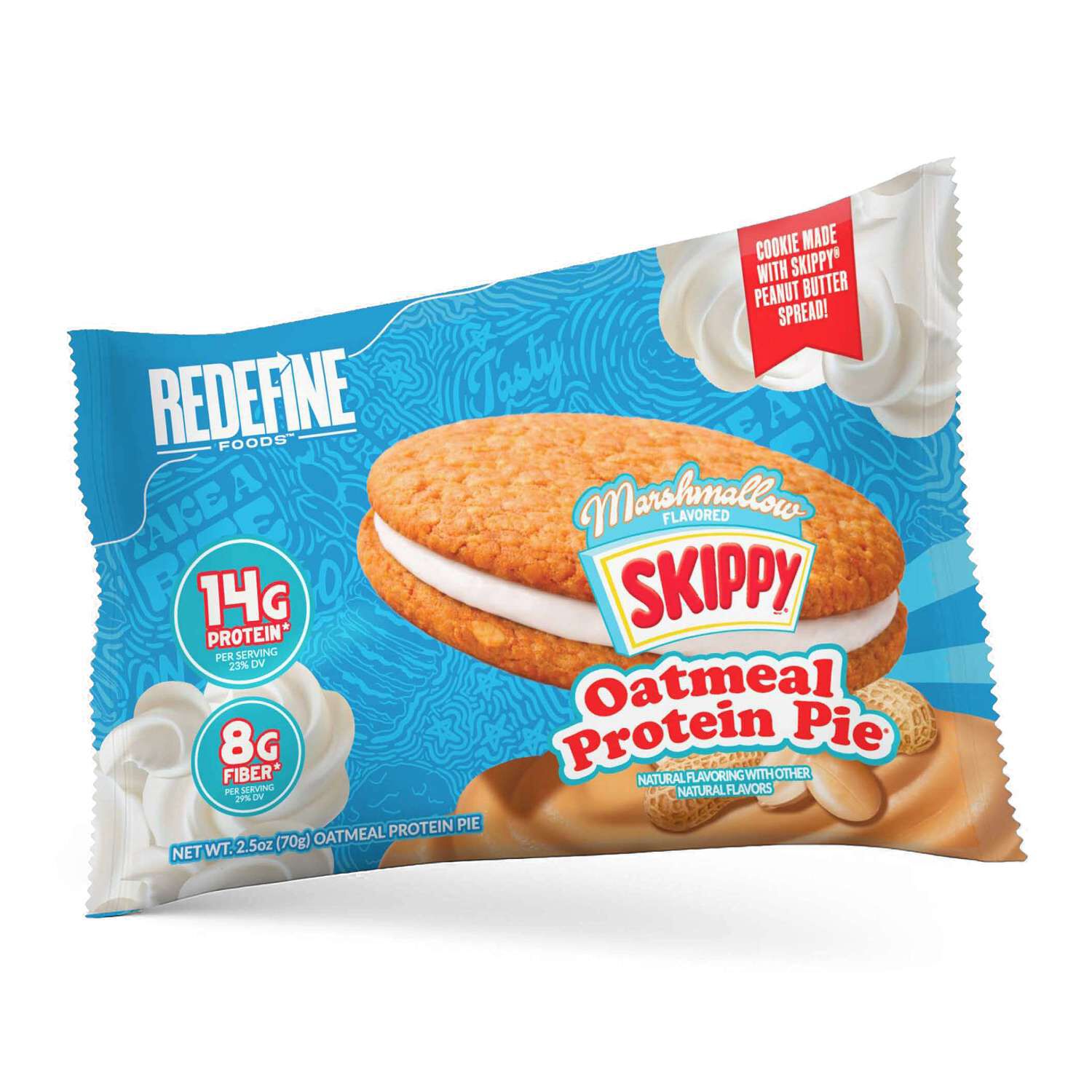 Skippy Oatmeal Protein Pie - Marshmallow Peanut Butter (8 Pies)