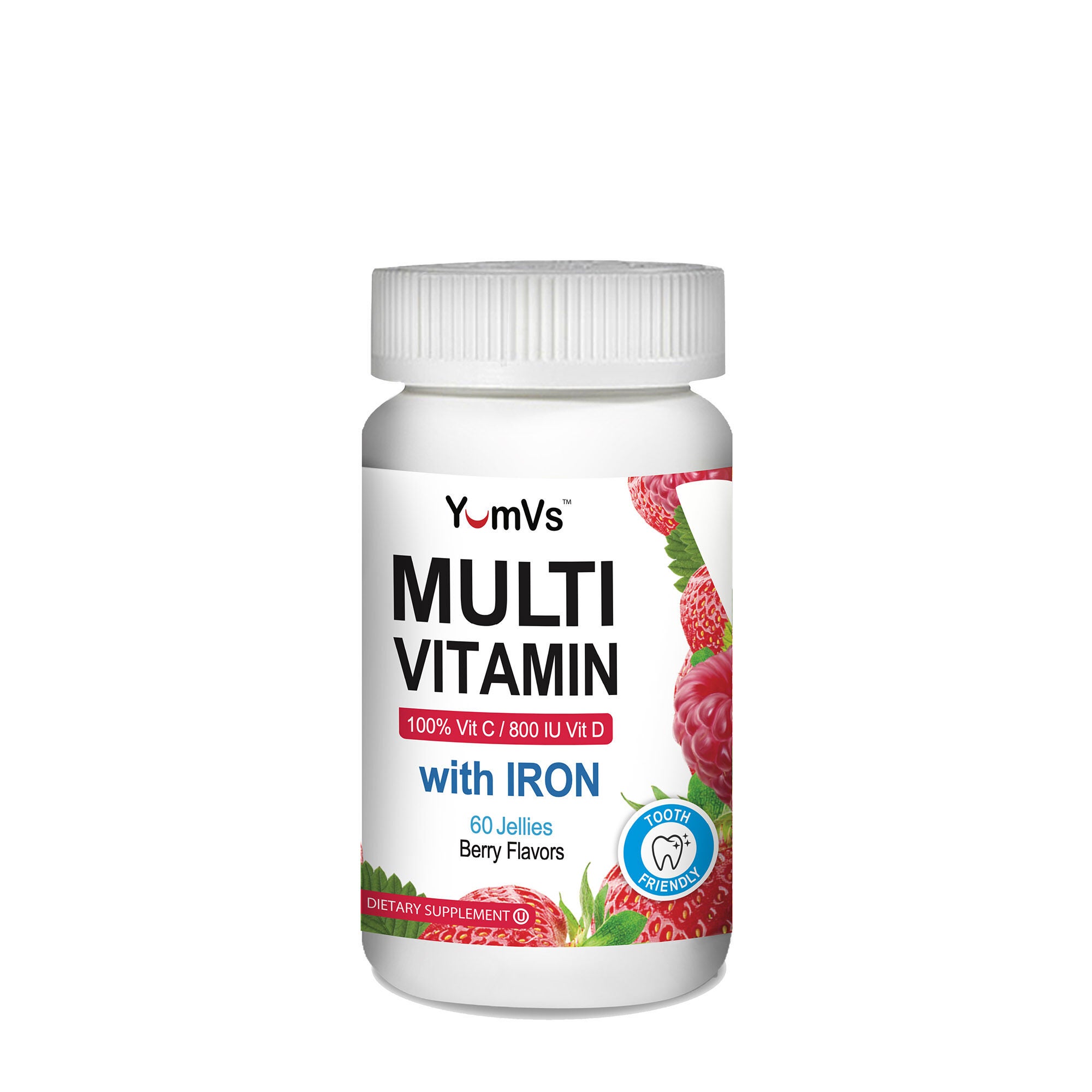 Multi Vitamin with Iron - Raspberry - 60 Jellies (30 Servings)  | GNC