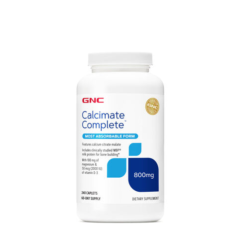 Calcimate Complete&trade; 800 mg - 240 Caplets &#40;60 Servings&#41;  | GNC