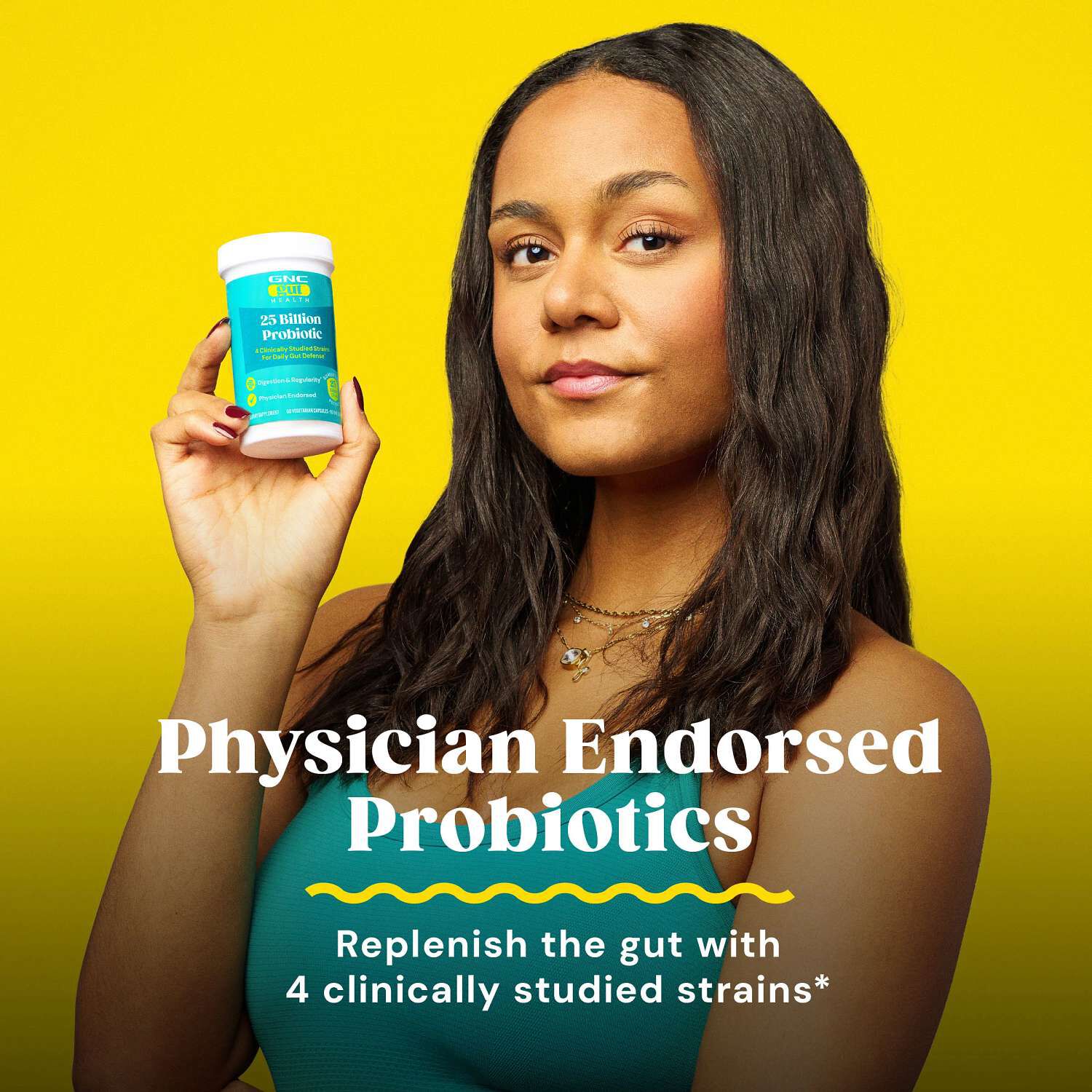 Gut Health 25 Billion Probiotic - 60 Vegetarian Capsules (60 Servings)  | GNC