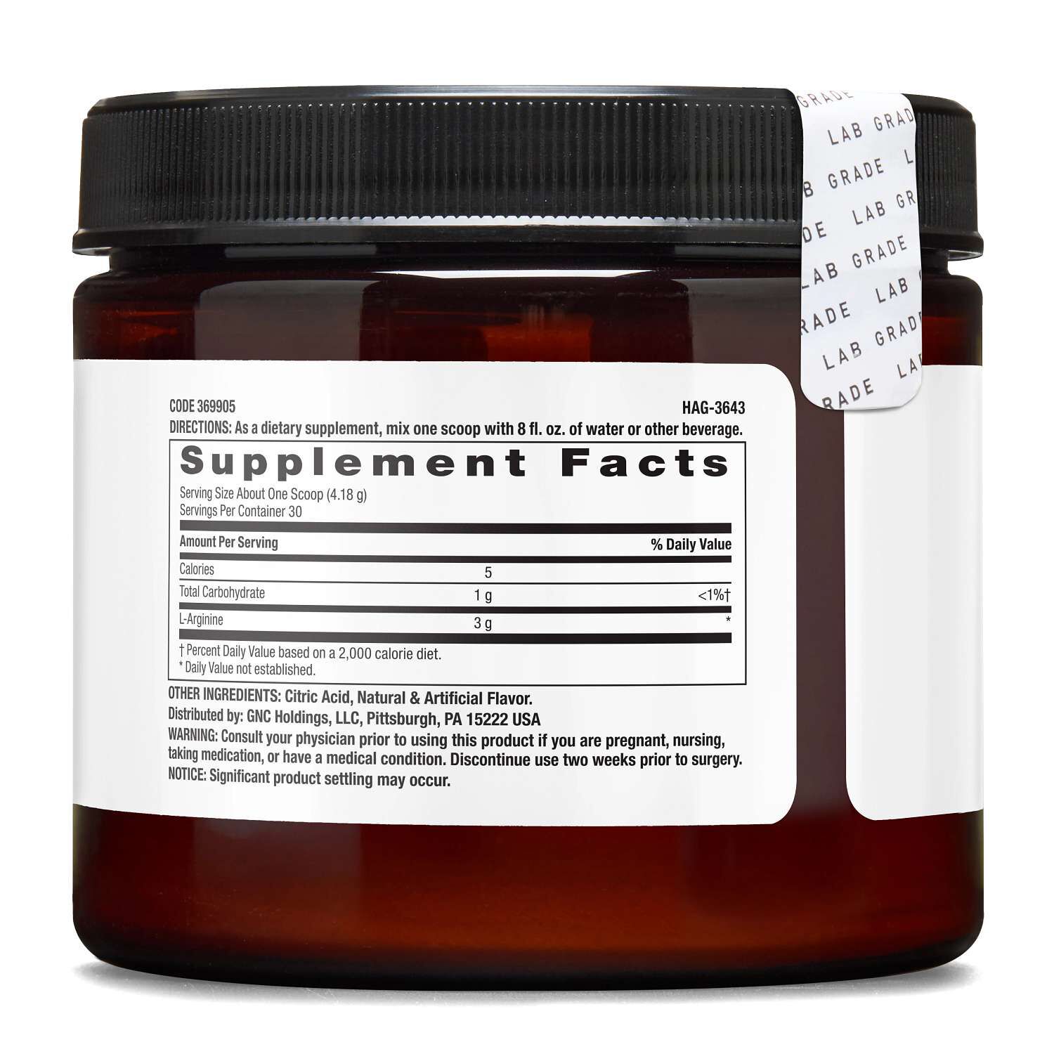 Chemistry Labs&trade; L-Arginine&nbsp;(30 Servings)