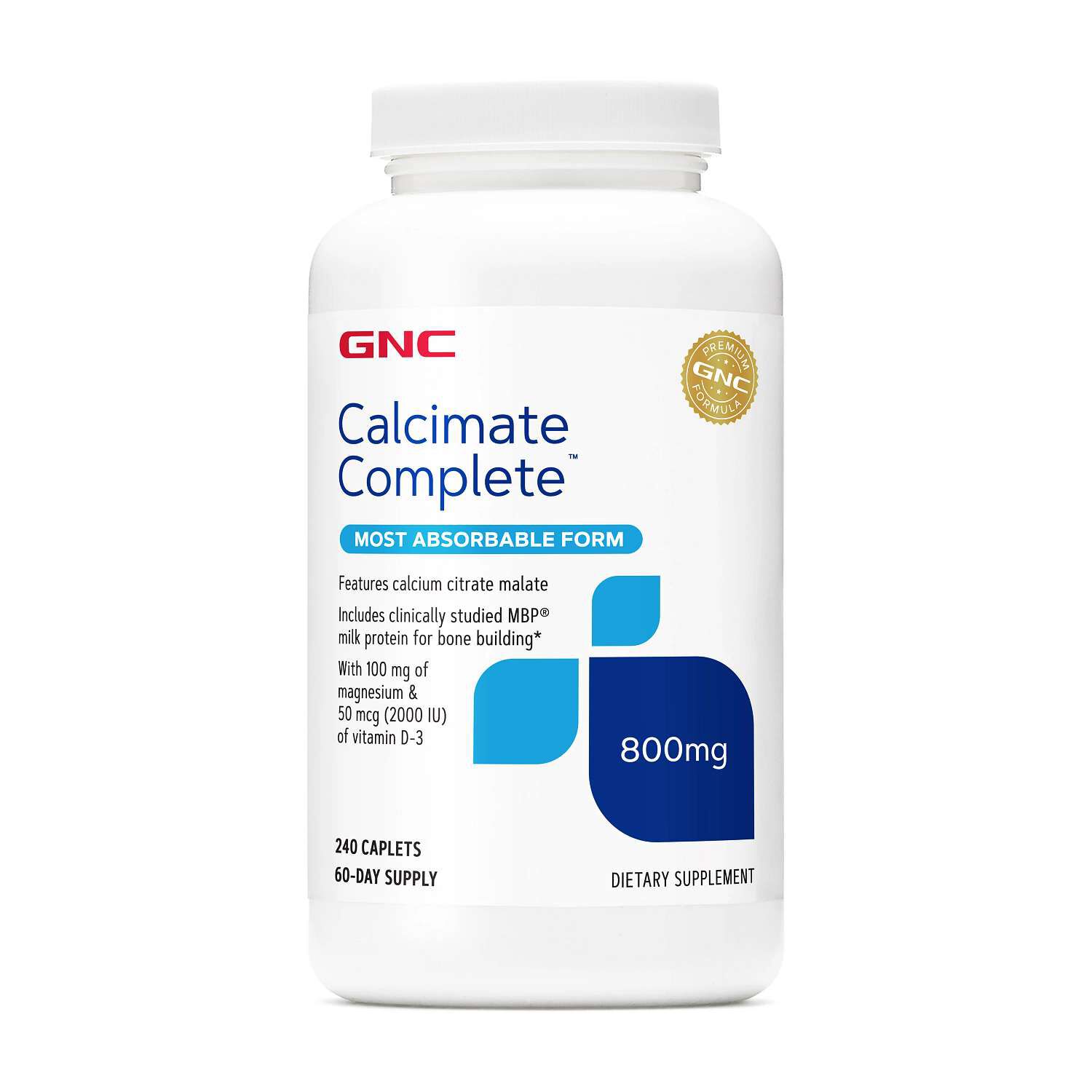 Calcimate Complete&trade; 800 mg - 240 Caplets (60 Servings)  | GNC
