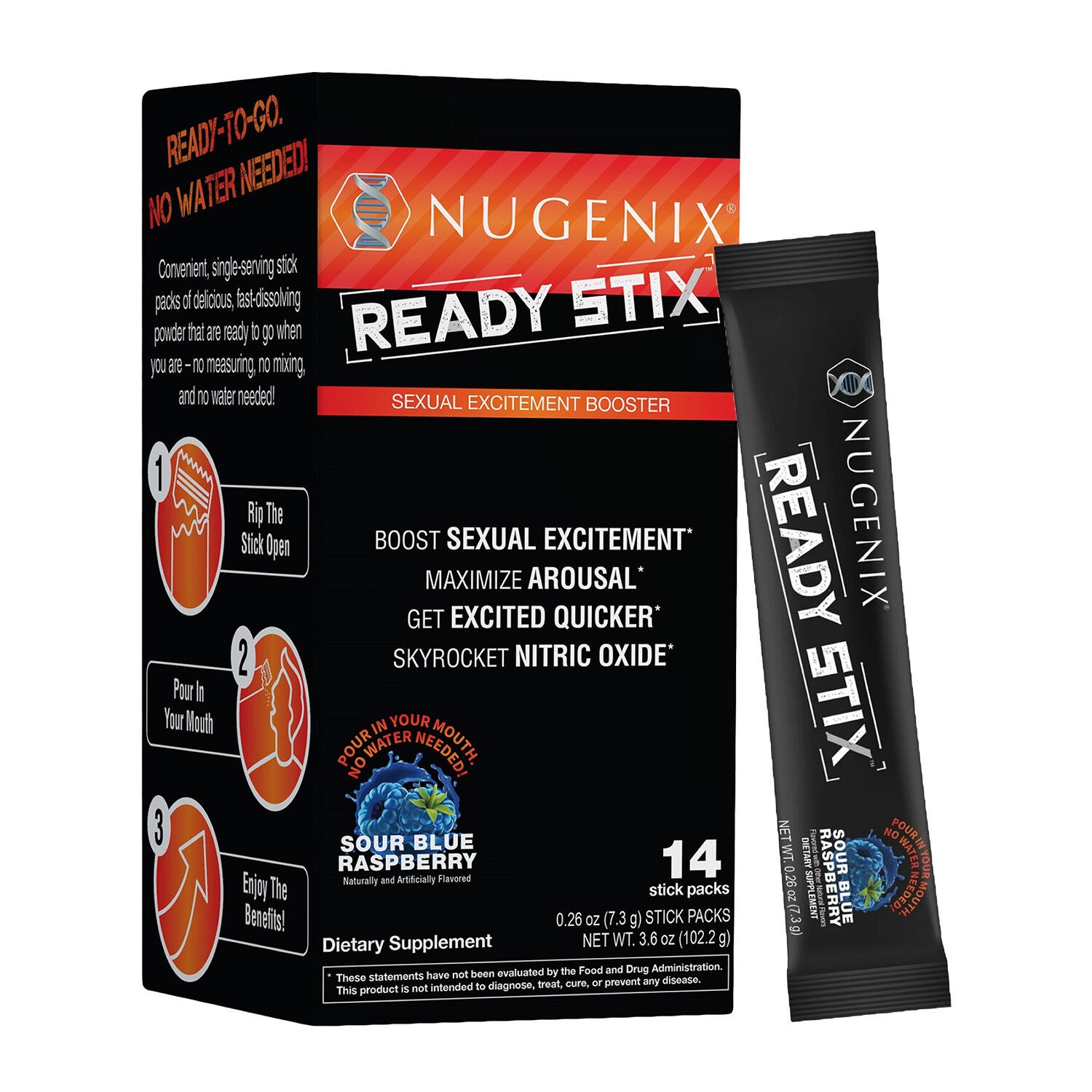 Ready Stix - Sour Blue Raspberry (14 Stick Packs)  | GNC