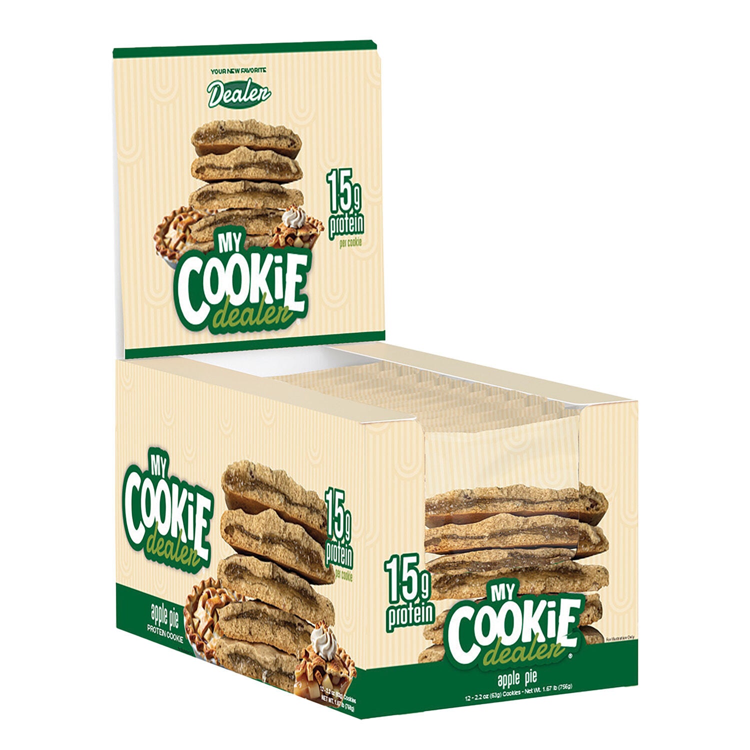 Snack Size Protein Cookie - Apple Pie (12 Cookies)