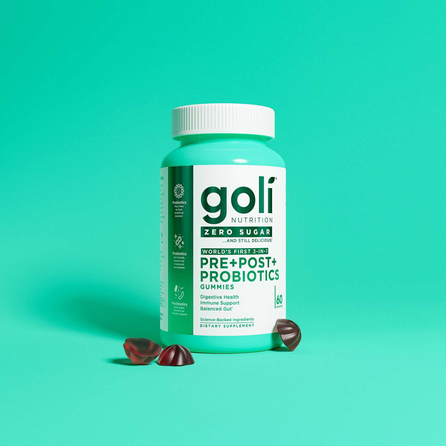 Pre+Post+ Probiotics Gummies - 60 Gummies (20 Servings)