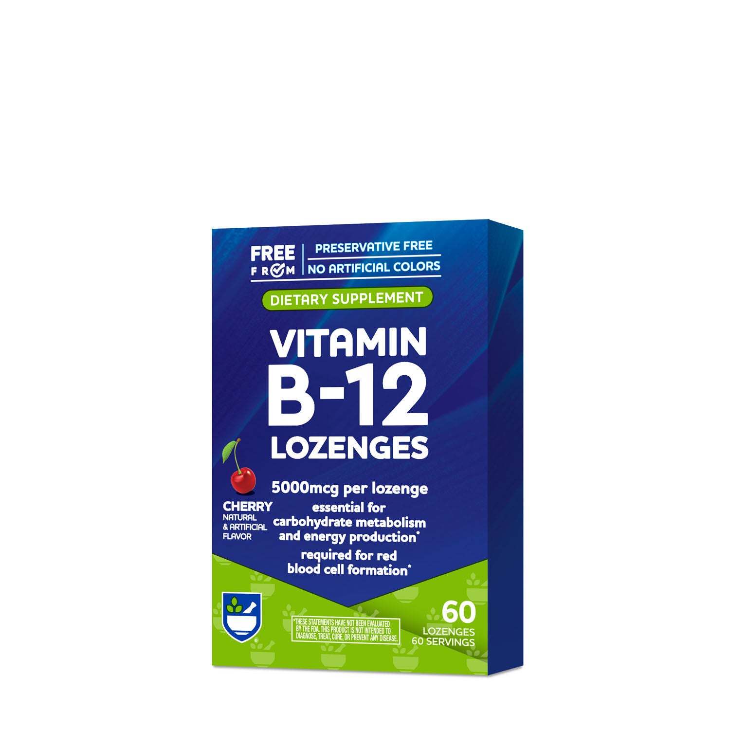 B12 5000mcg Lozenges Cherry 60 Lozenges (60 Servings) GNC