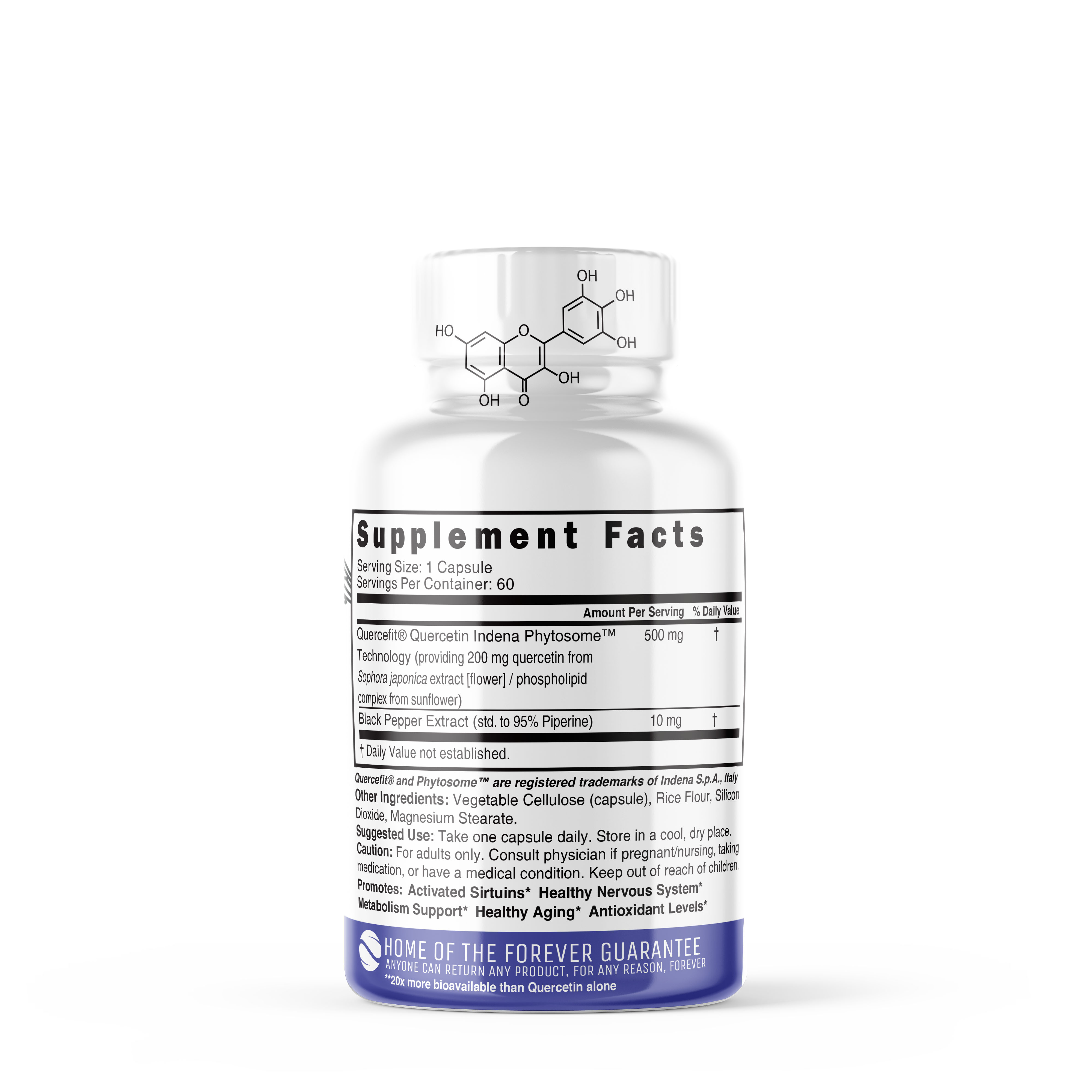 Quercetin Plus 500mg - 60 Vegan Capsules (60 Servings)  | GNC