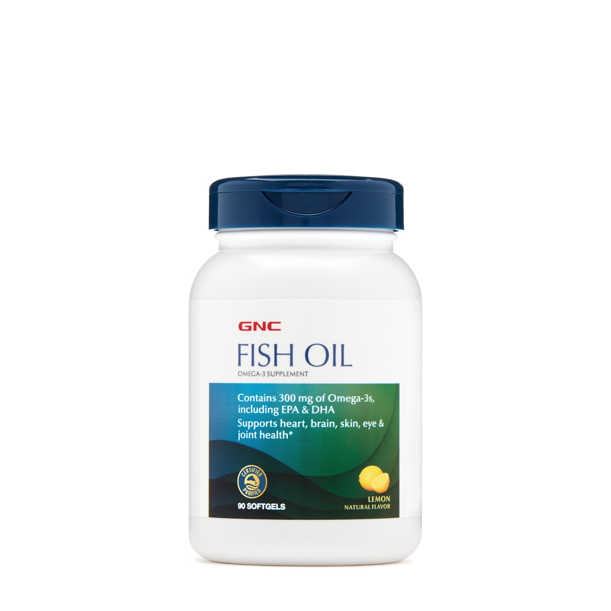 Fish Oil - Lemon - 90 Softgels (90 Servings)  | GNC