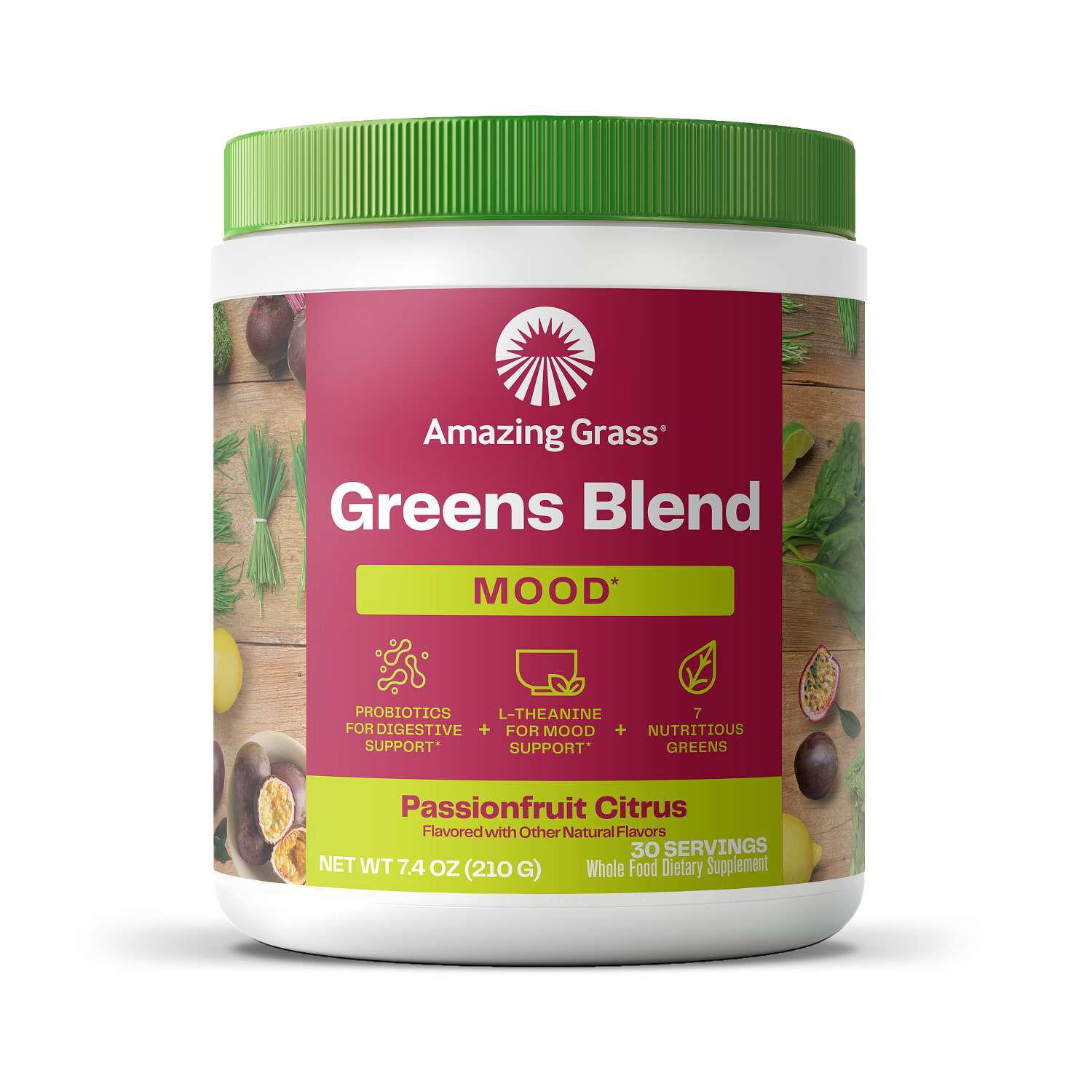Greens Blend Mood - Passionfruit Citrus - 7.4 oz. (30 Servings)  | GNC