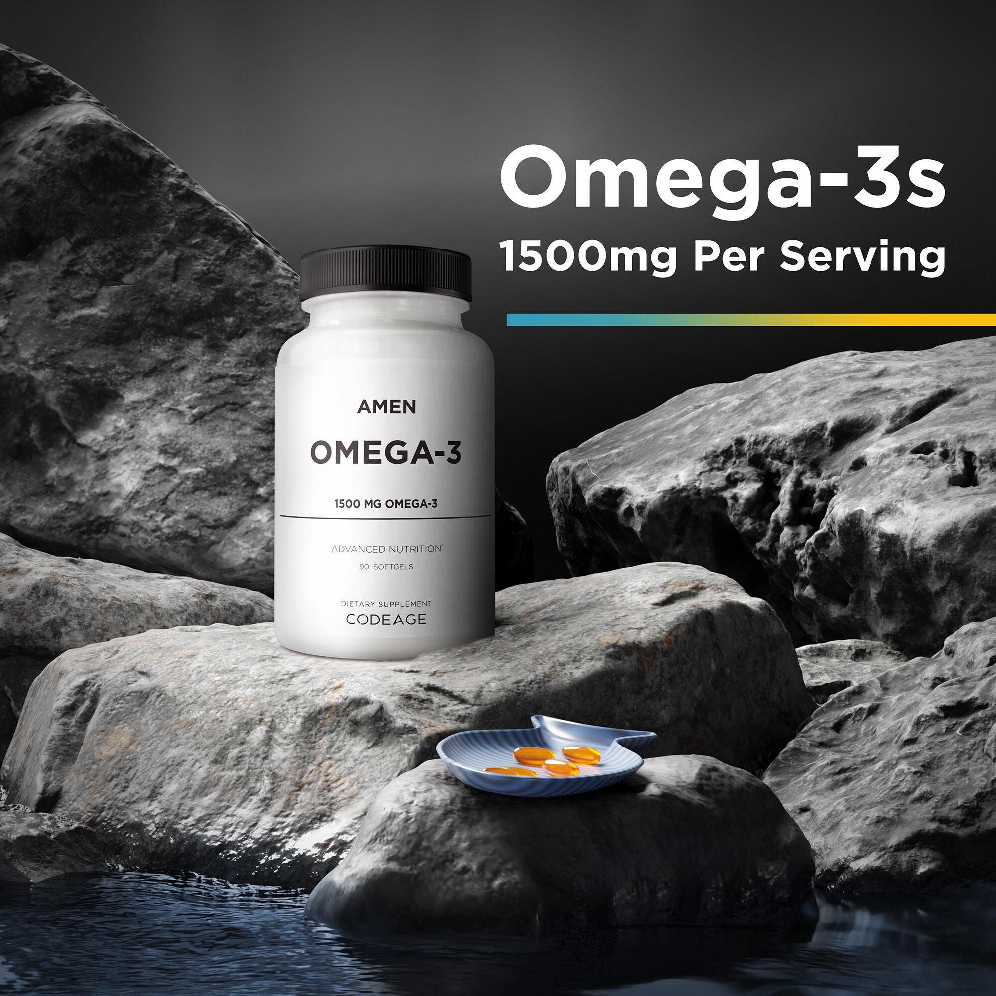 AMEN - Omega-3 1500mg - 90 Softgels (45 Servings)