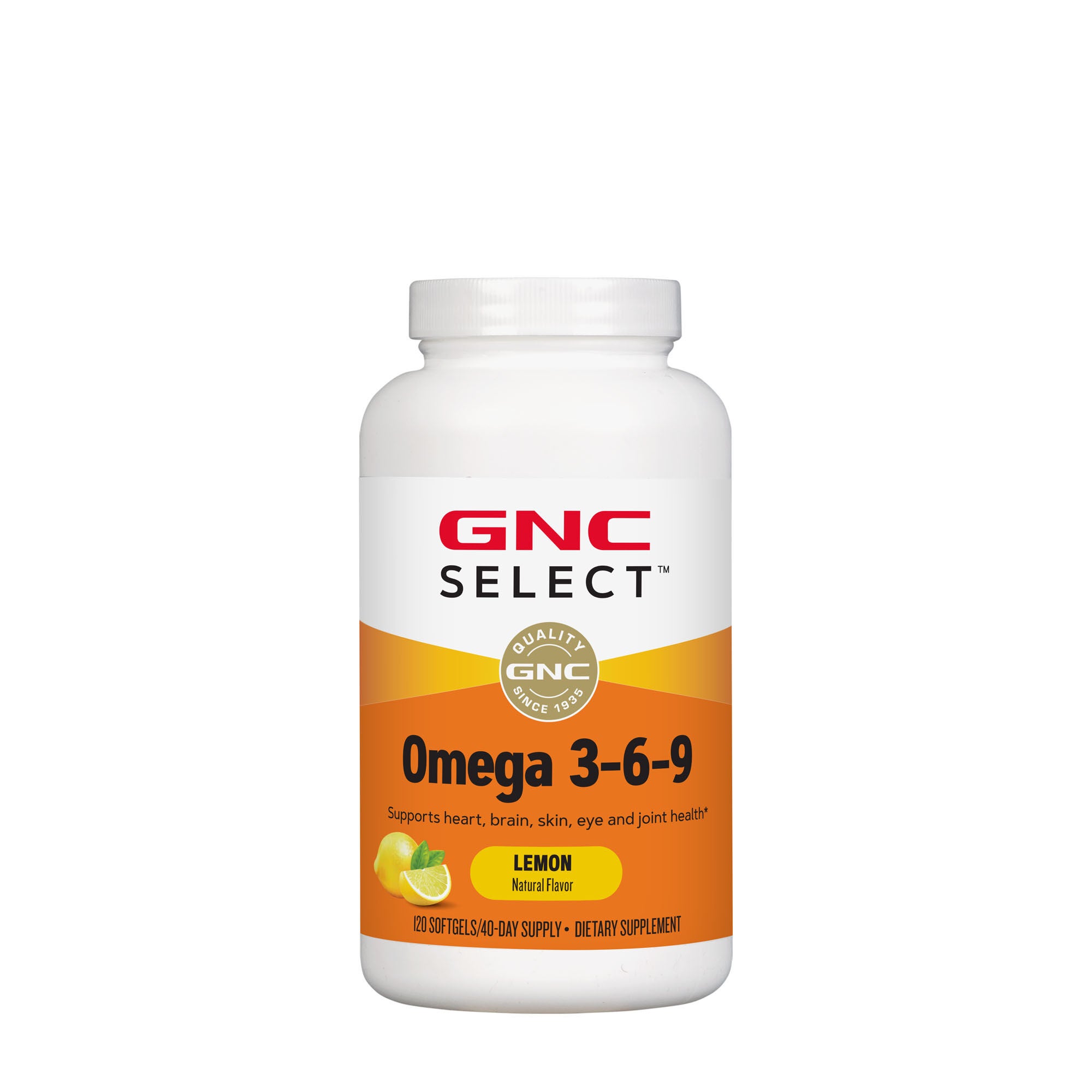 Omega 3 6 9 Lemon 120 Softgels 40 Servings