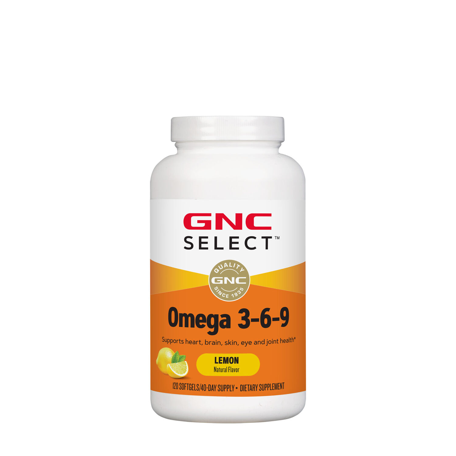 Omega 3-6-9 - Lemon - 120 Softgels &#40;40 Servings&#41;  | GNC