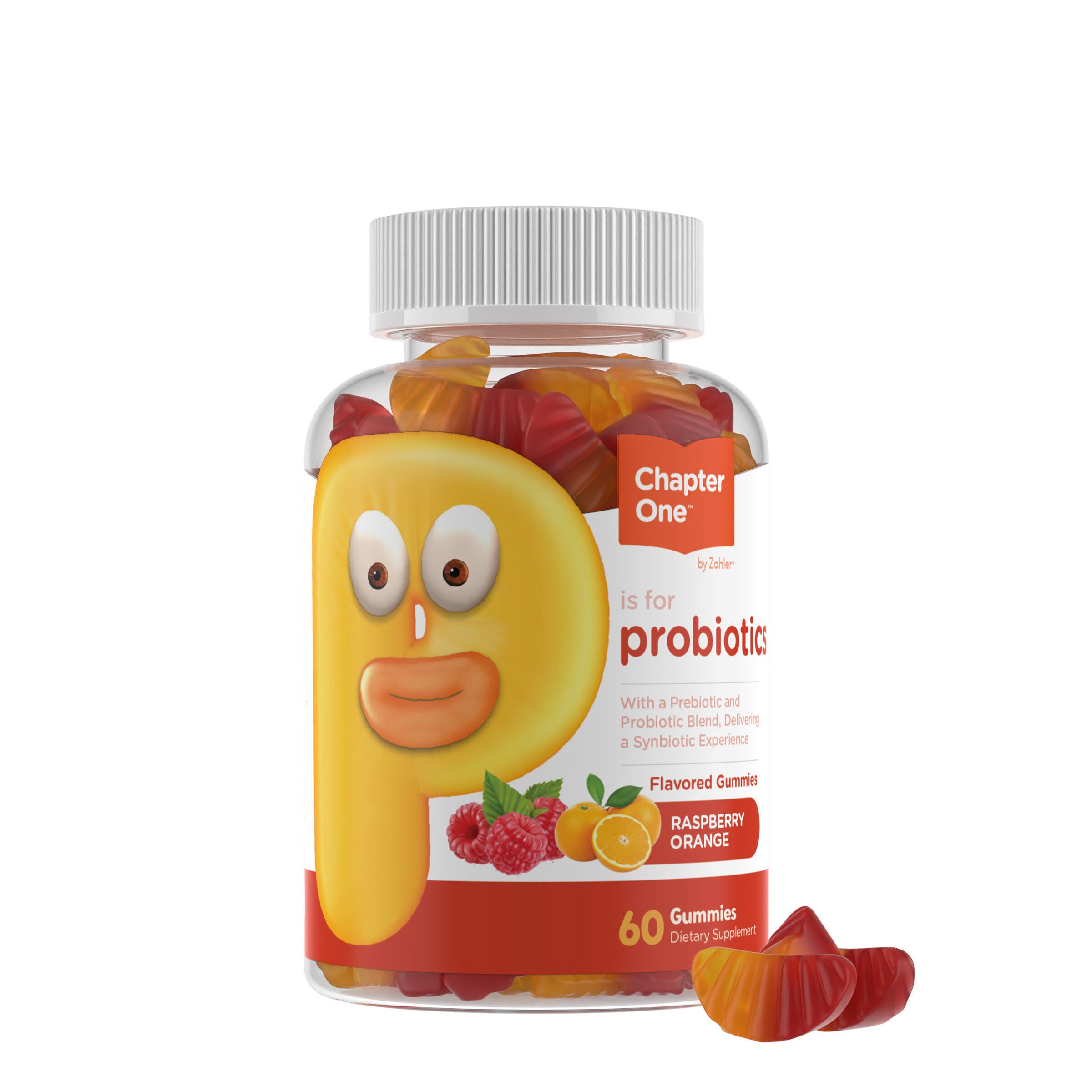 Chapter One&trade; P Is For Probiotics - Raspberry Orange - 60 Gummies (30 Servings)  | GNC