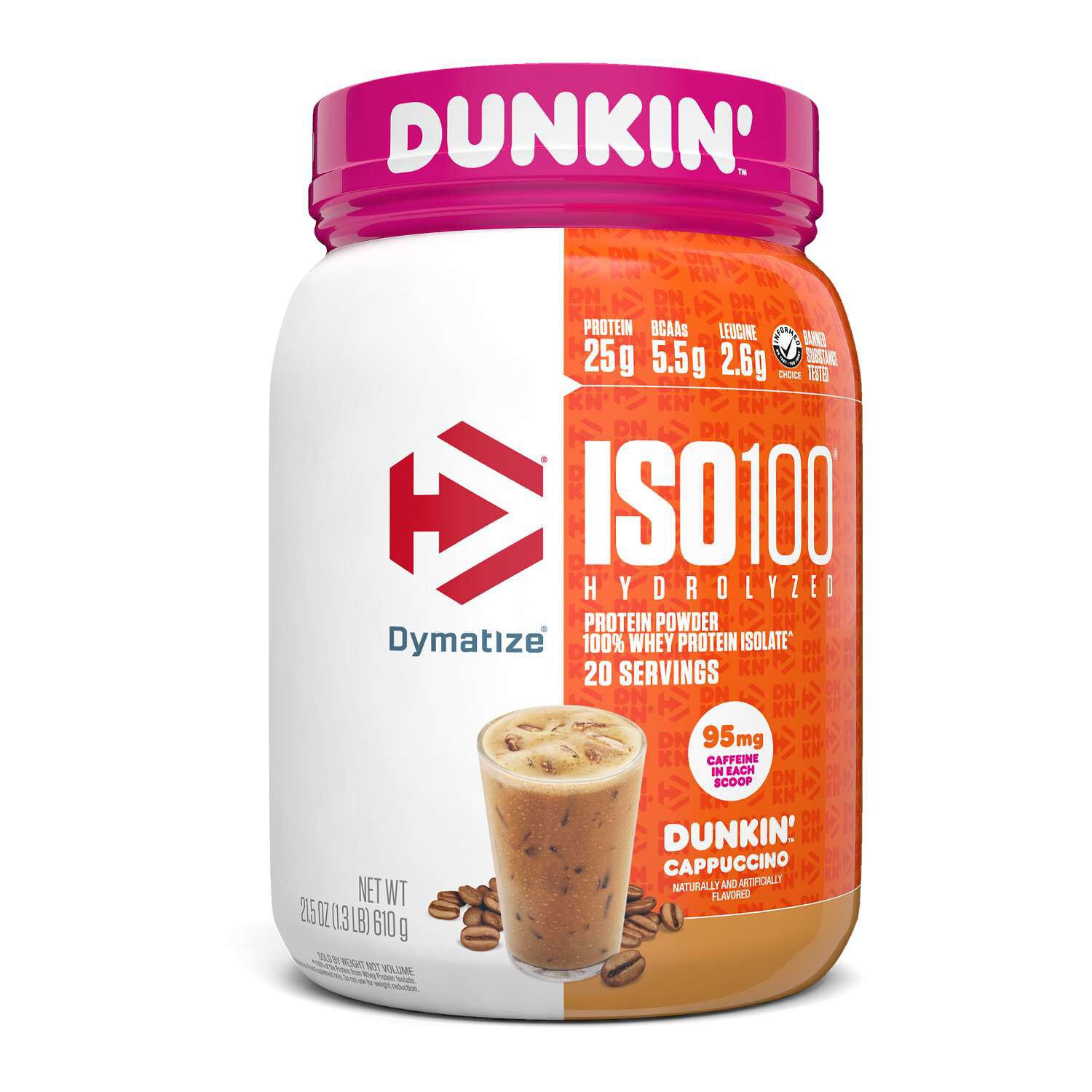 ISO100&reg; Whey Protein Isolate - Dunkin'&trade; Cappuccino (20 Servings)