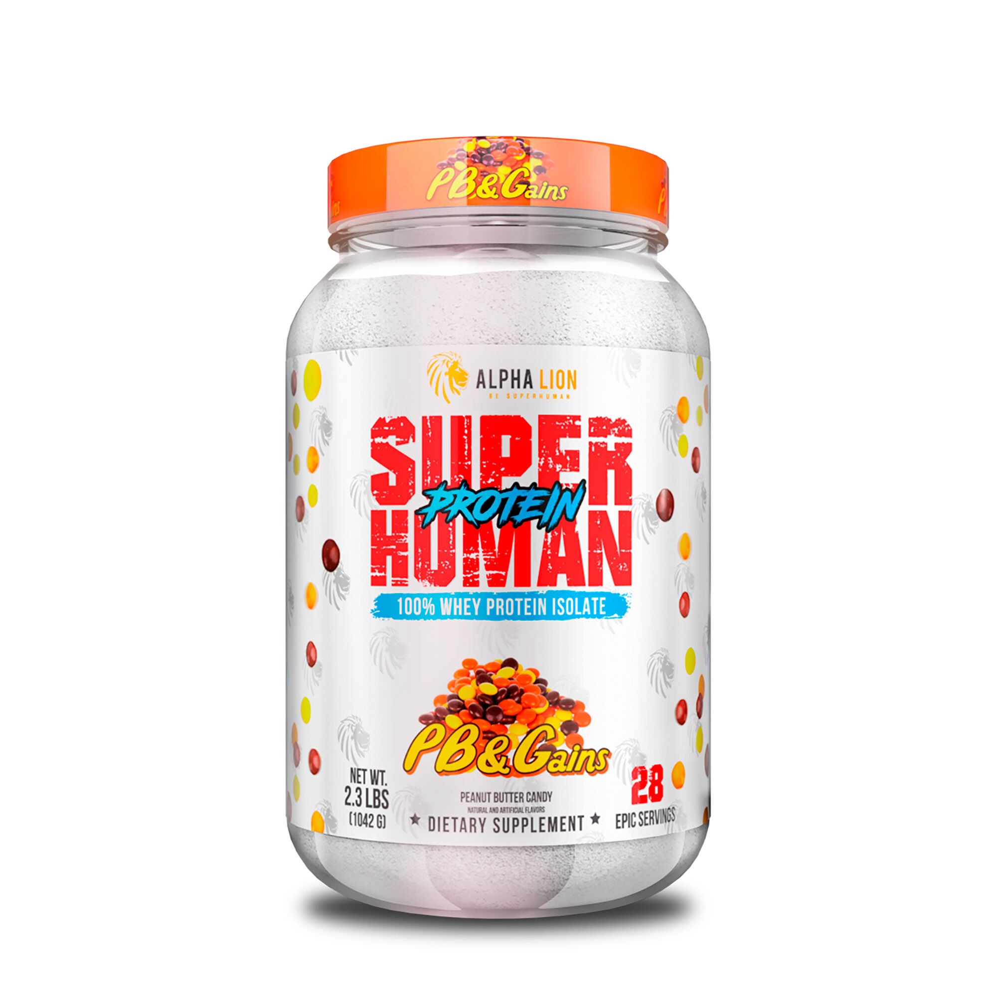 Alpha Lion Superhuman 100% Whey Protein Isolate - Peanut Butter Candy Pb & Gains (28 Servings)