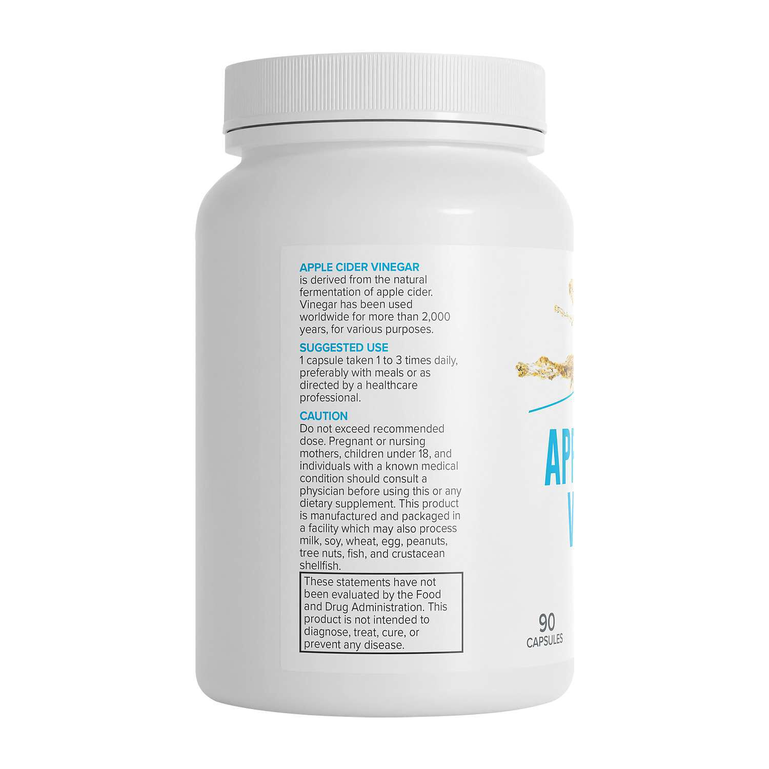 Apple Cider Vinegar - 90 Capsules (90 Servings)
