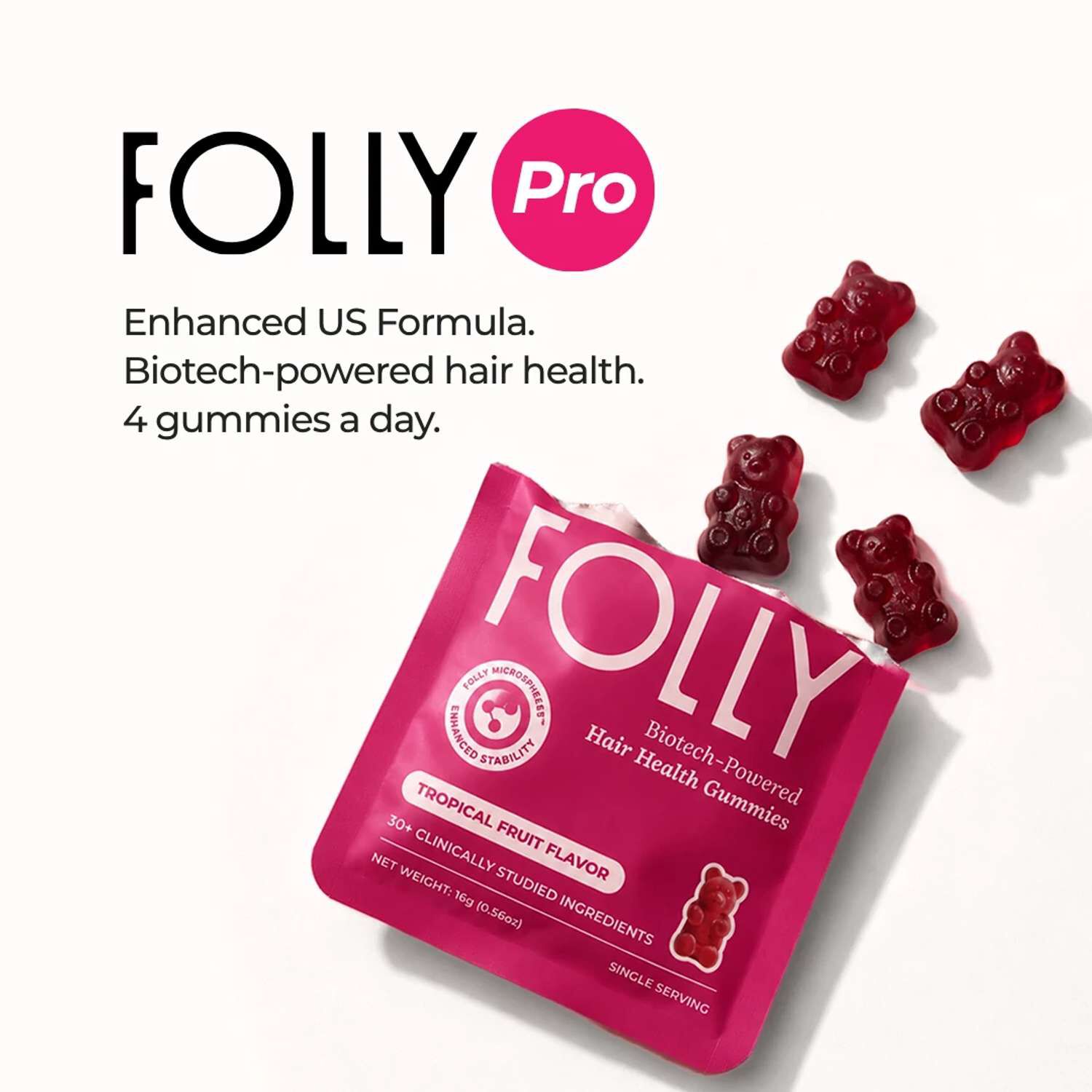 Hair Health Gummies - Tropical Fruit Flavor - 112 Gummies (28 Servings)