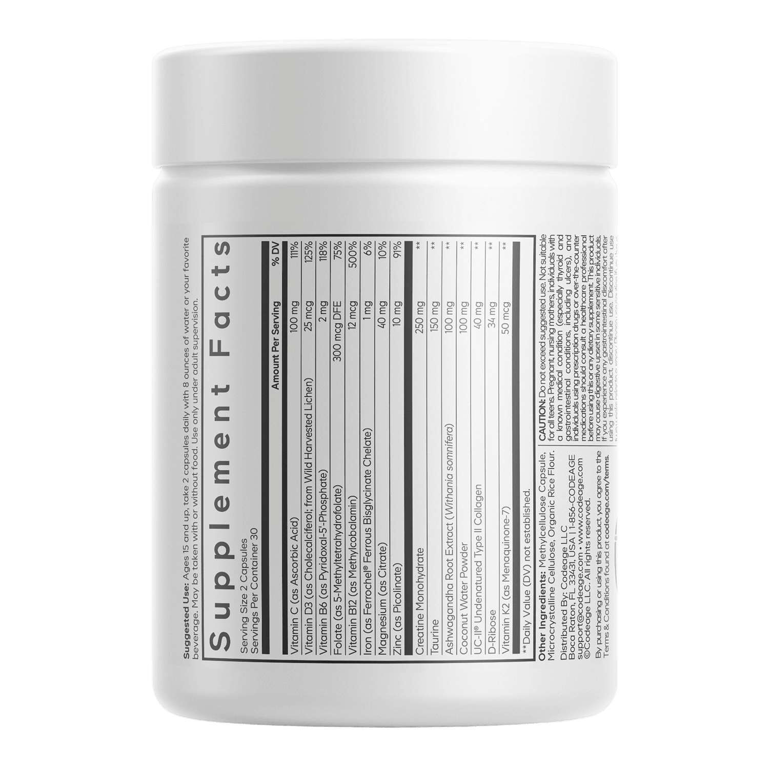 Teen Athlete Multivitamin+ - 60 Vegetable Capsules (30 Servings)