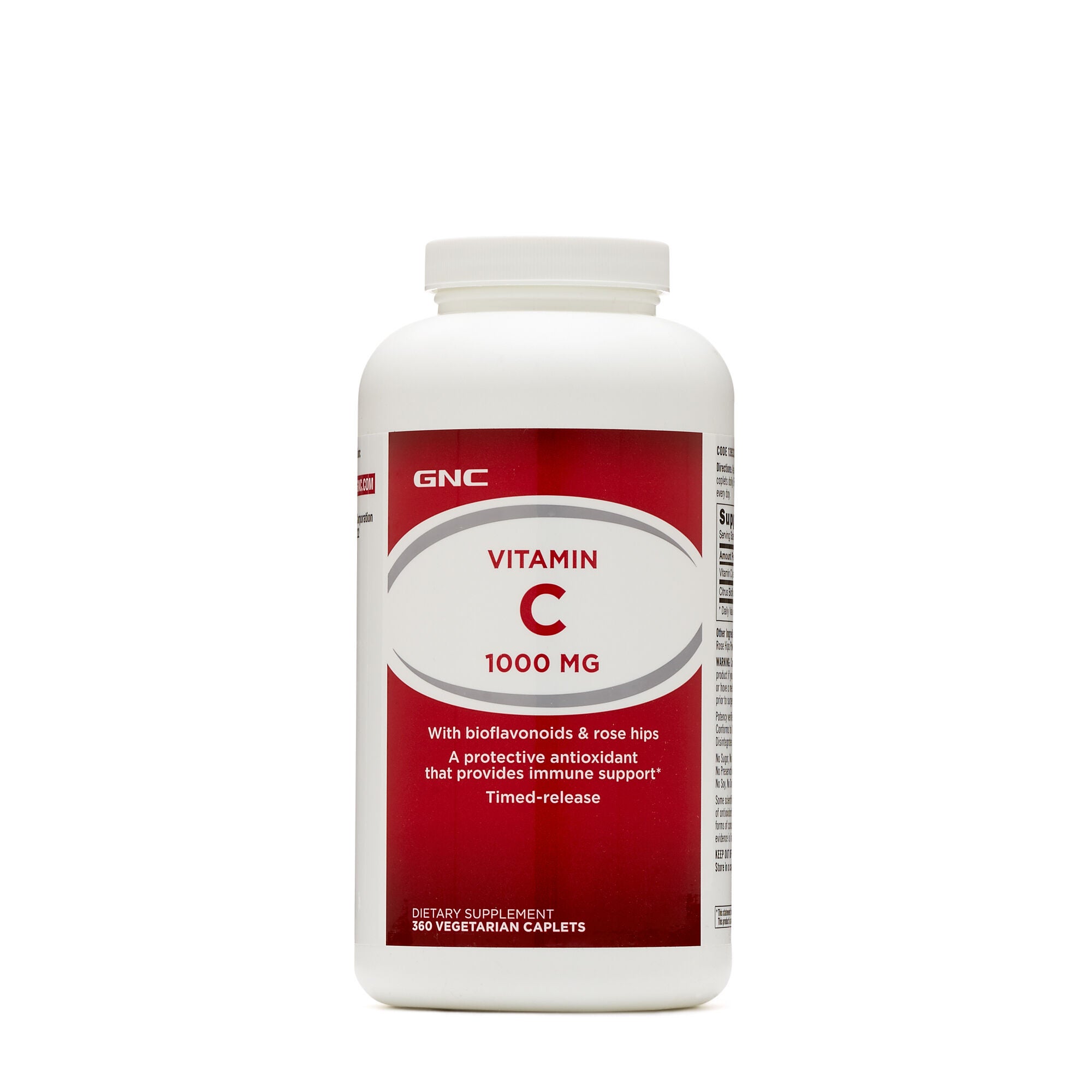 Gnc Vitamin C 1000 Mg Bioflavonoids Rose Hips 360 Caplets Gnc