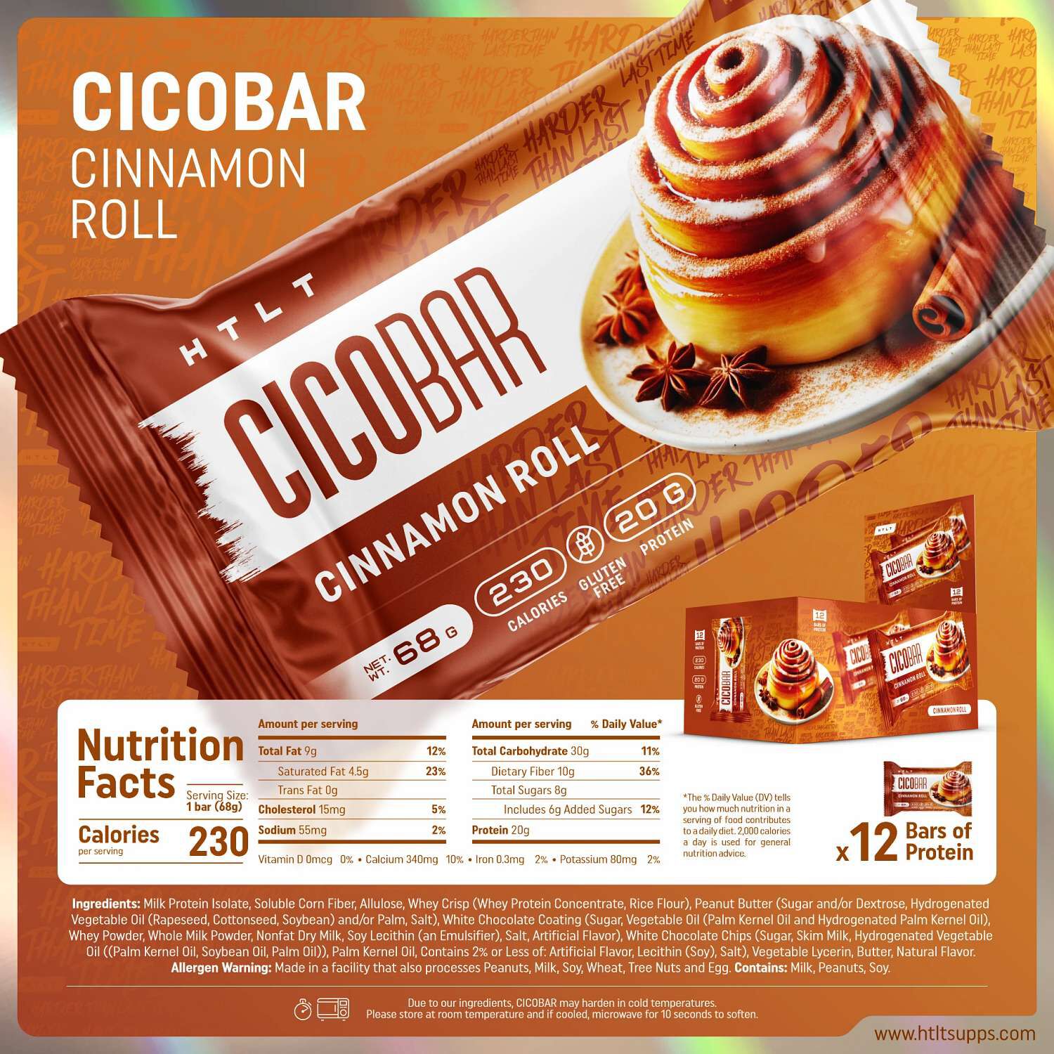 CICO Bar - Cinnamon Roll (12 Bars) Cinnamon Roll | GNC