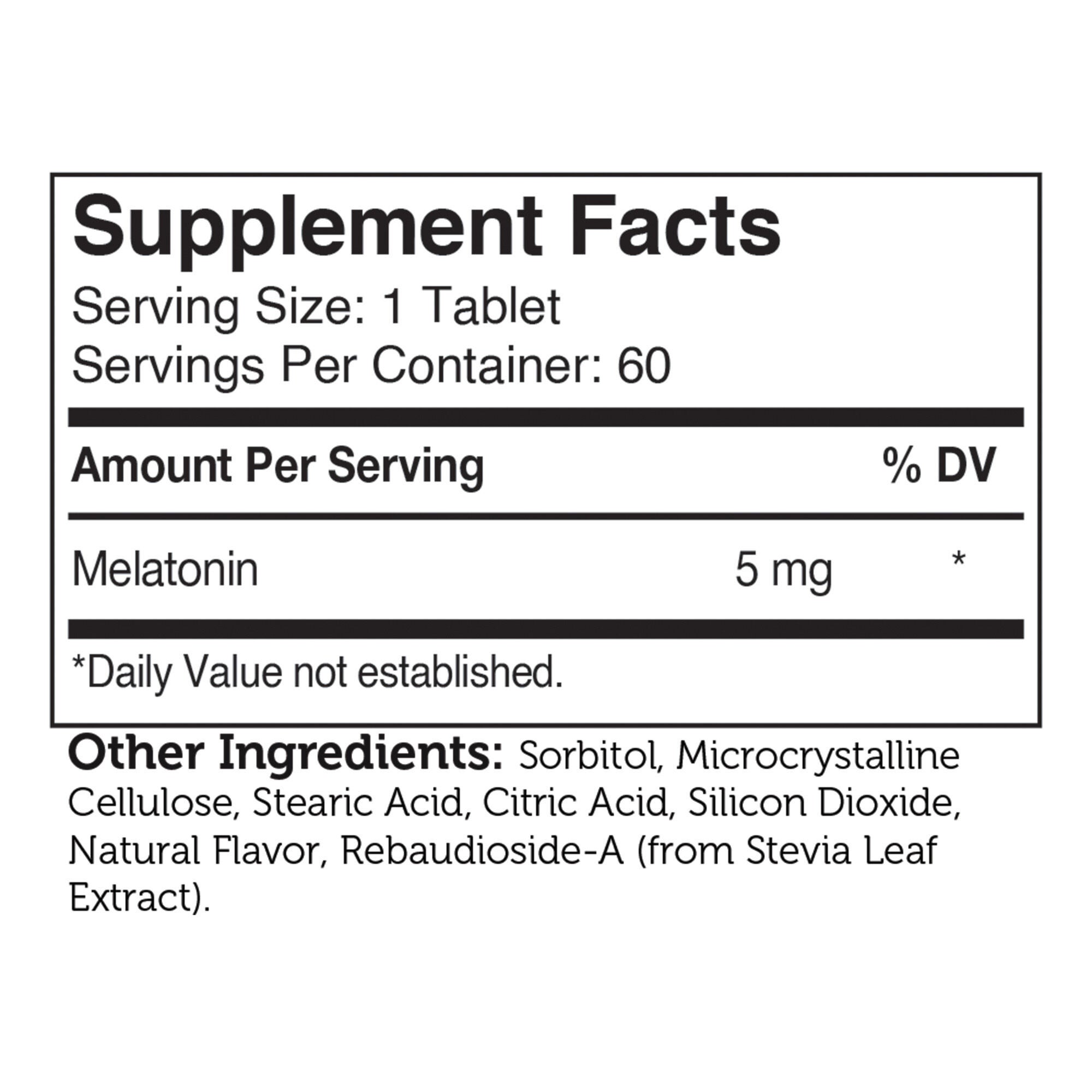 Melatonin 5mg - Orange - 60 Chewable Tablets  | GNC