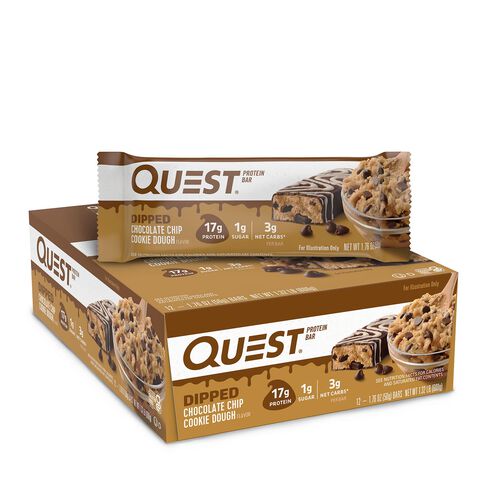Dipped Protein Bar - Chocolate Chip Cookie Dough &#40;12 Bars&#41; Chocolate Chip Cookie Dough | GNC