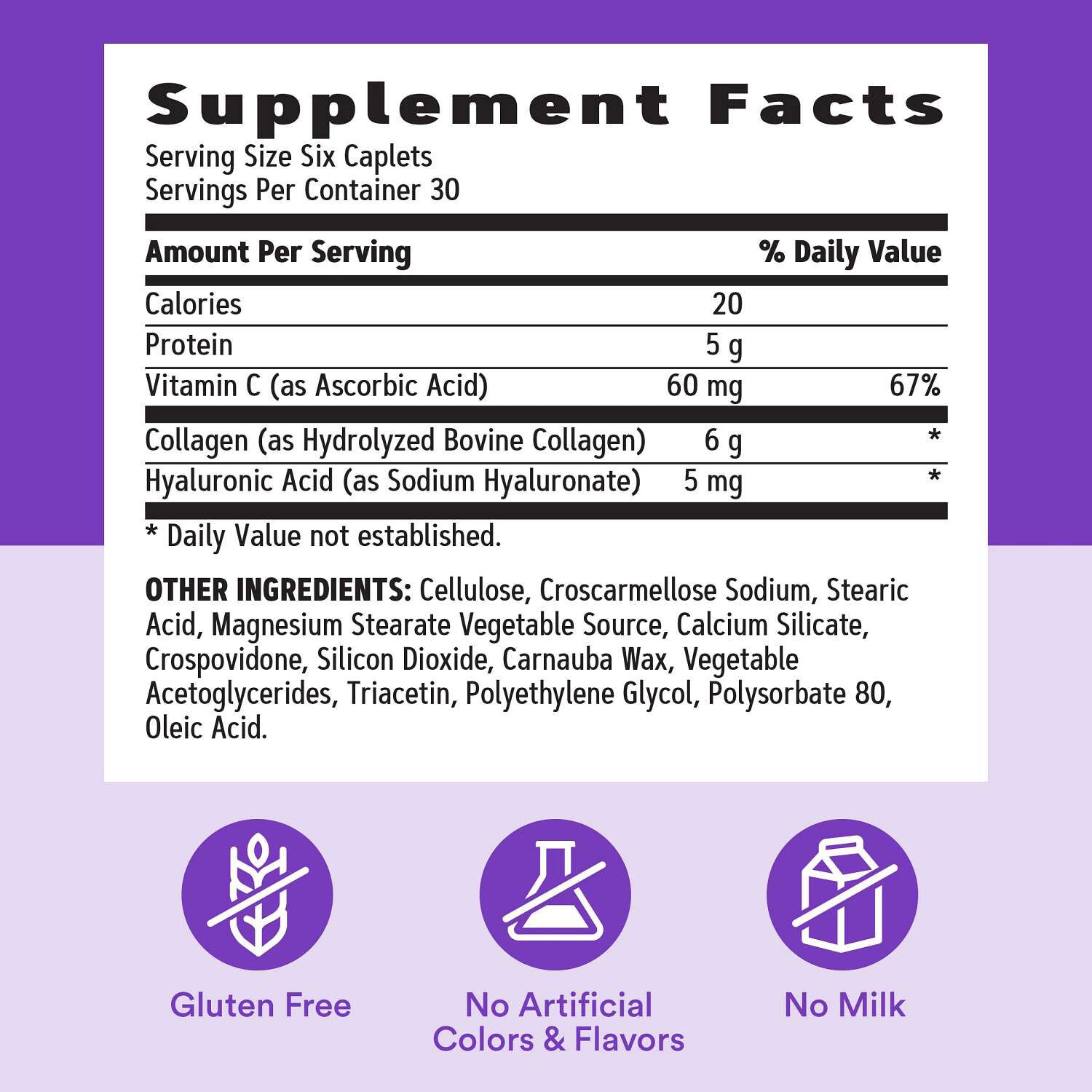 Collagen - 180 Caplets (30 Servings)  | GNC