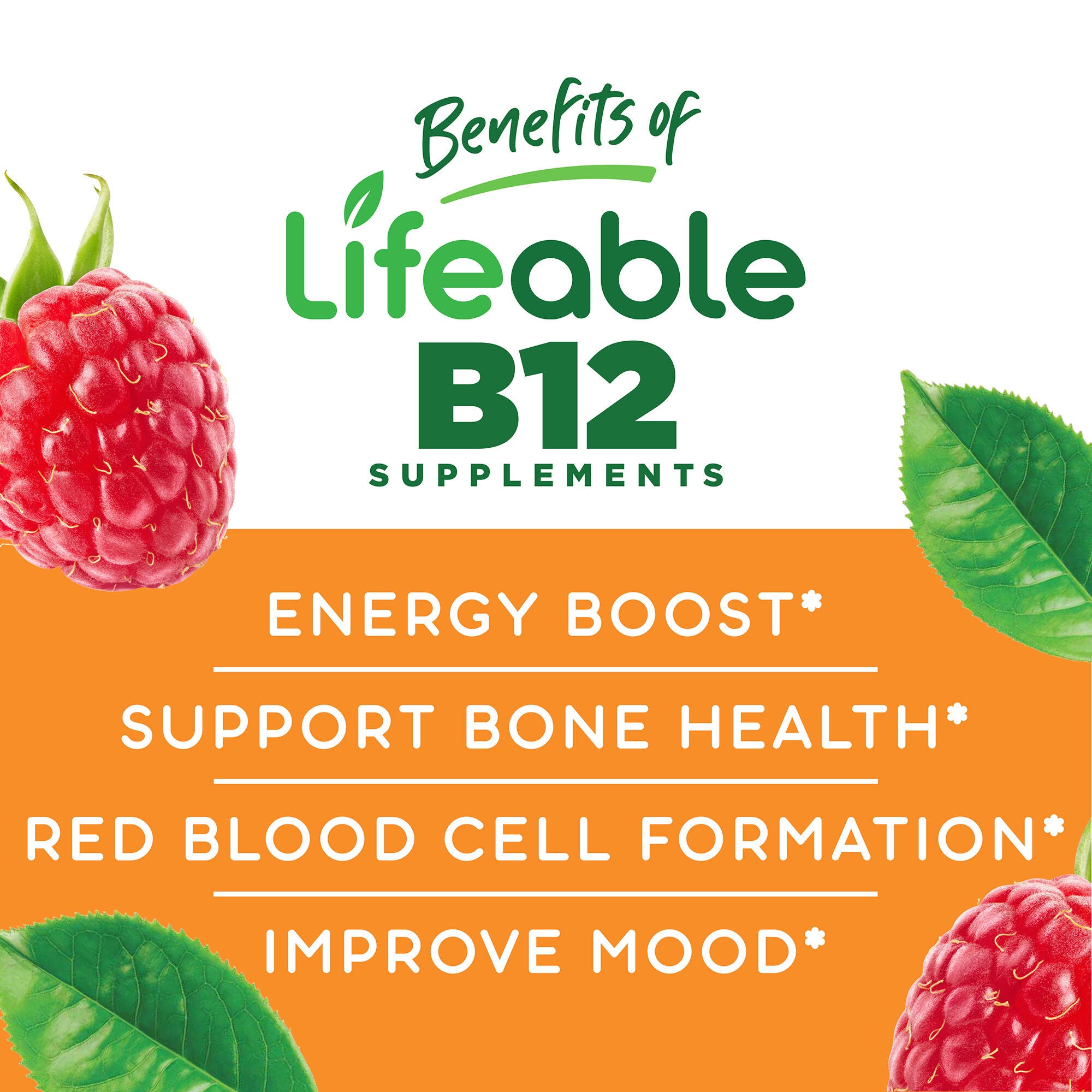Vitamin B12 1000mcg - Raspberry - 60 Gummies (30 Servings)  | GNC