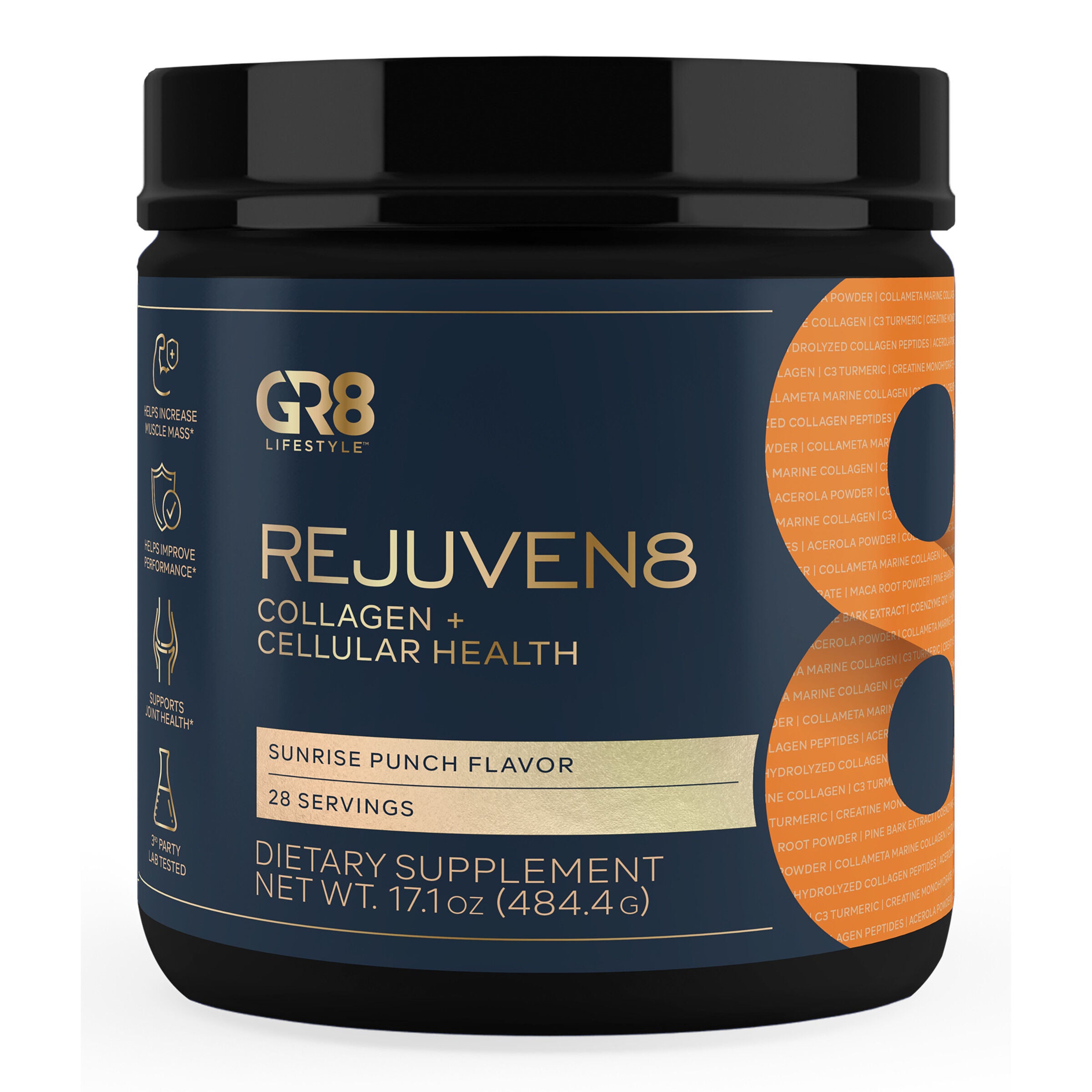 Rejuven8 Collagen + Cellular Health - Sunrise Punch &#40;28 Servings&#41;  | GNC