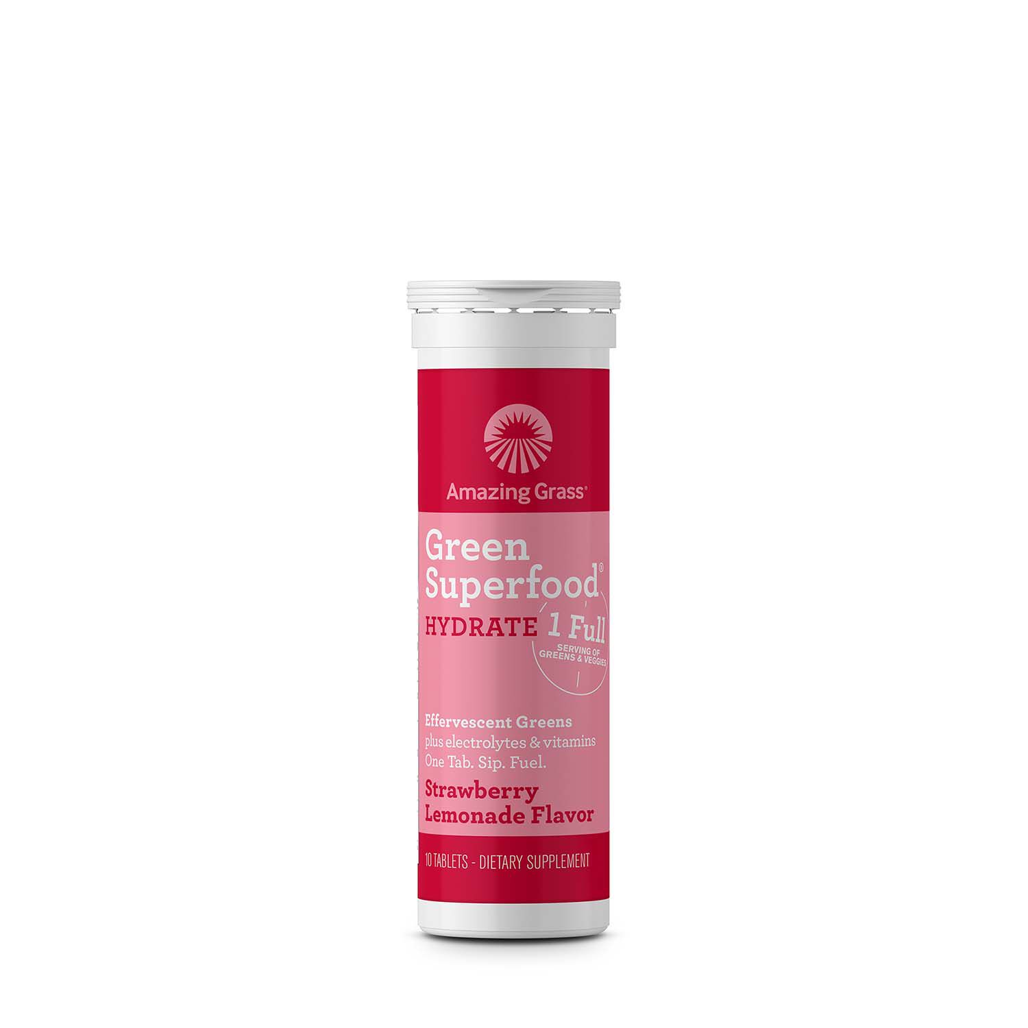 Amazing Grass Green Superfood Hydrate Strawberry Lemonade Gnc