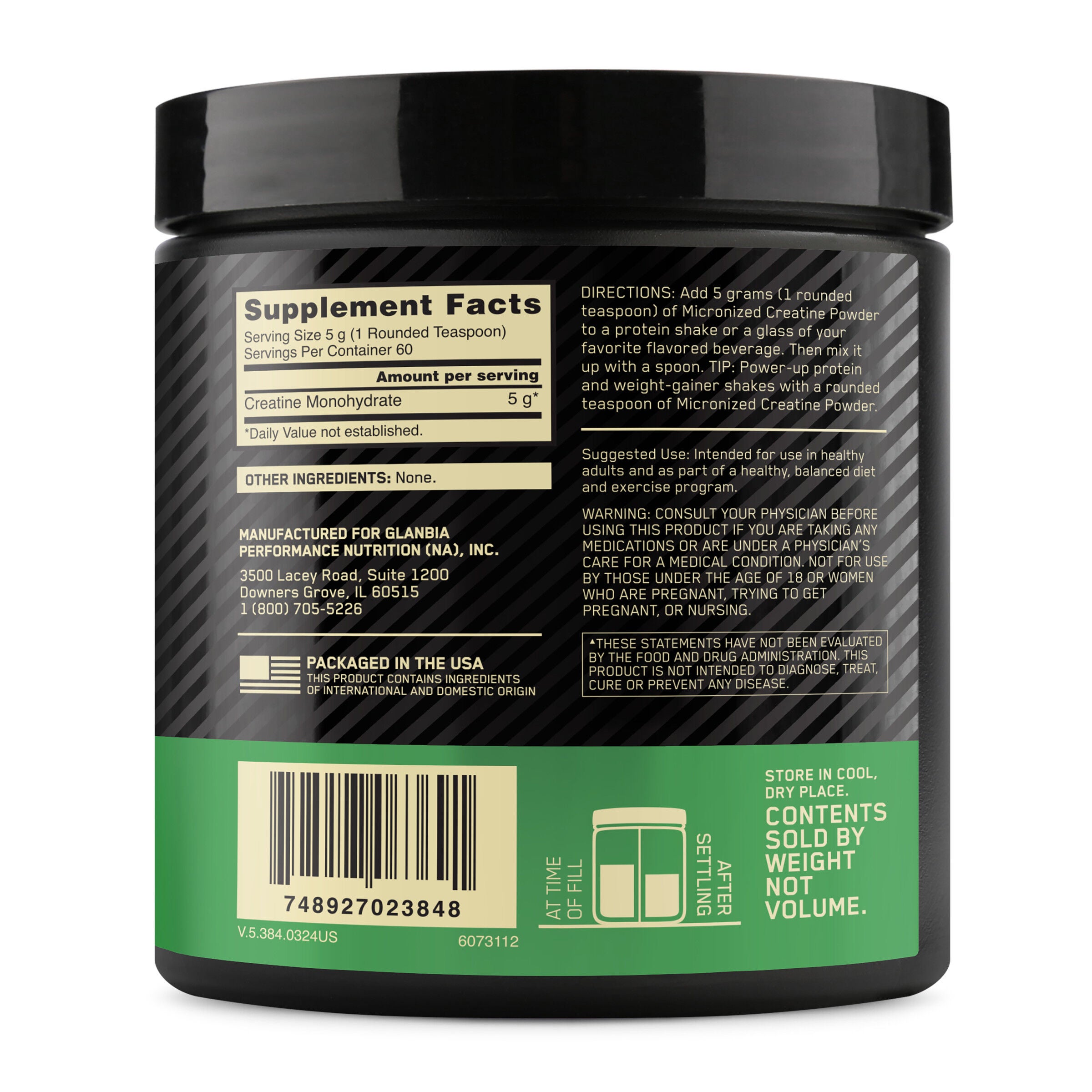 Micronized Creatine Powder - Unflavored&nbsp;(60 Servings)  | GNC