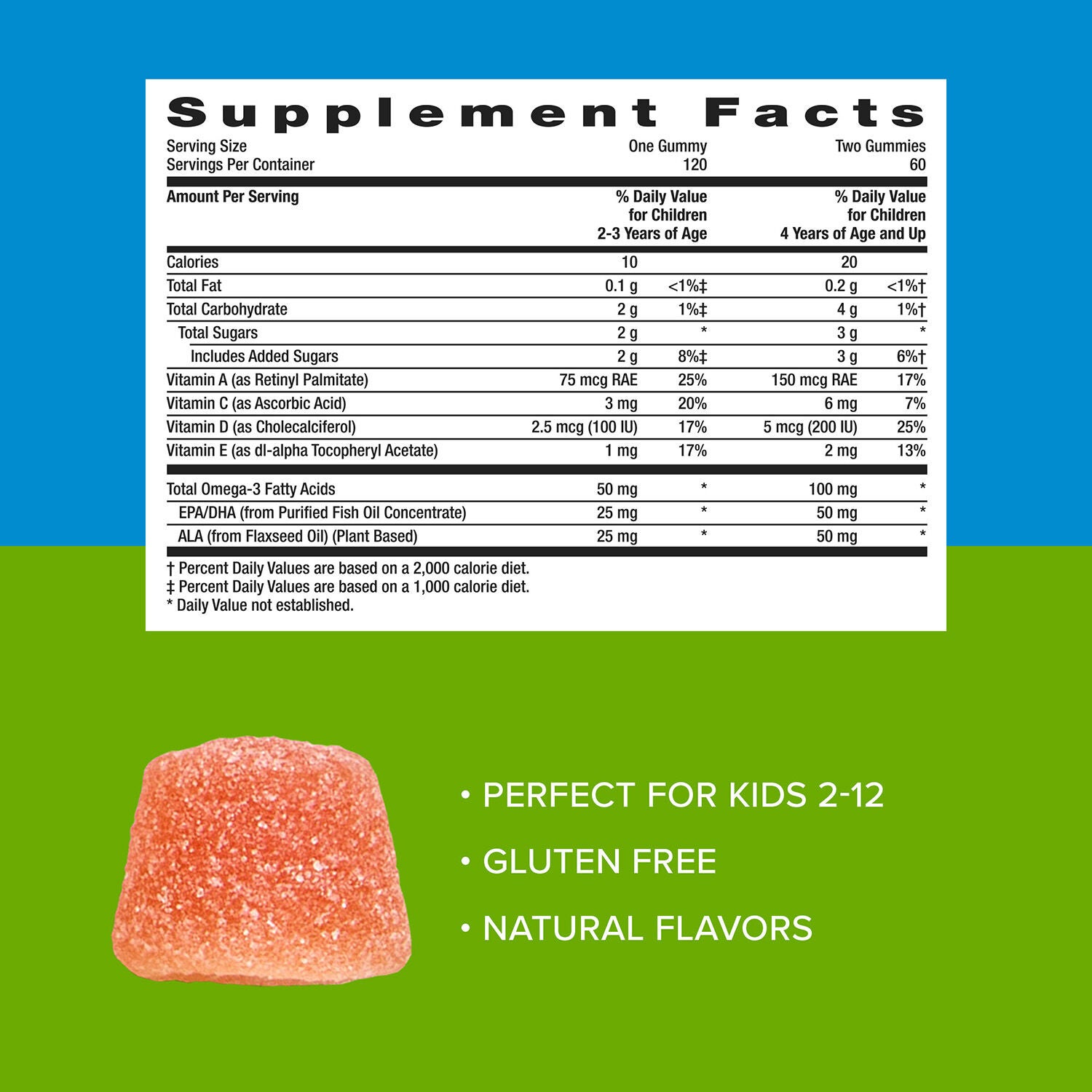 Kids Gummy DHA For Kids 2-12 - 120 Gummies (60 Servings)  | GNC