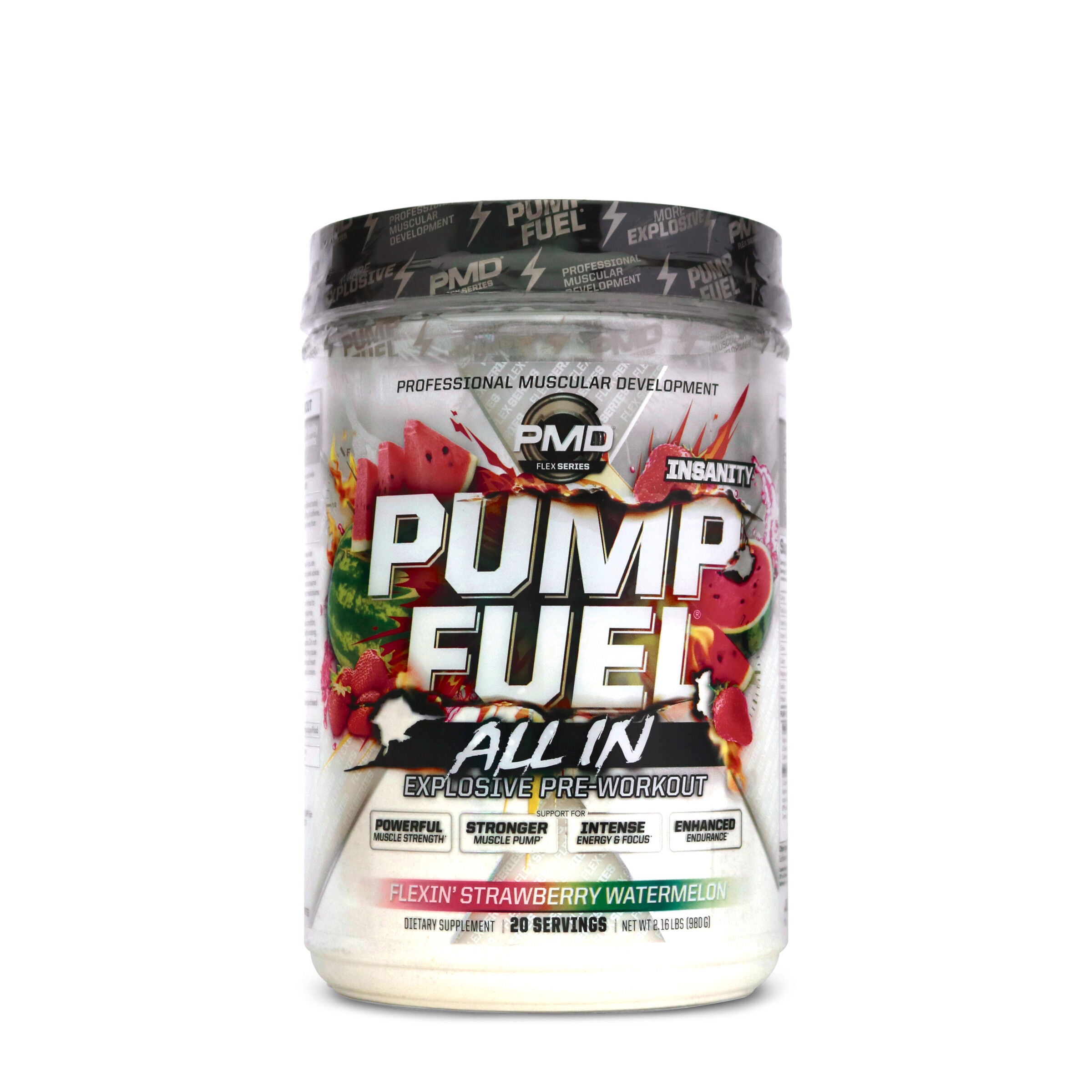 PMD® Pump Fuel All In PreWorkout Flexin' Strawberry Watermelon (20