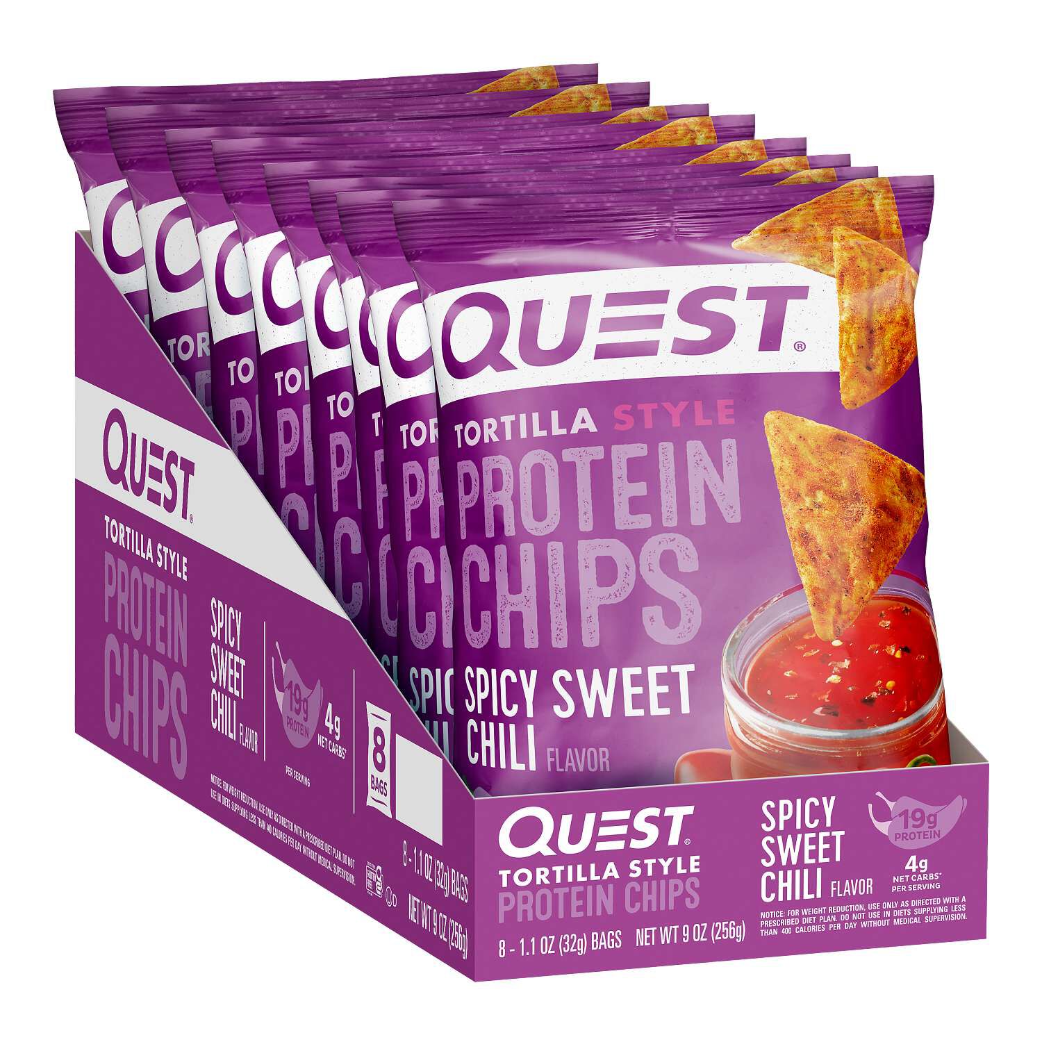 Tortilla Style Protein Chips - Spicy Sweet Chili (8 Bags) | GNC