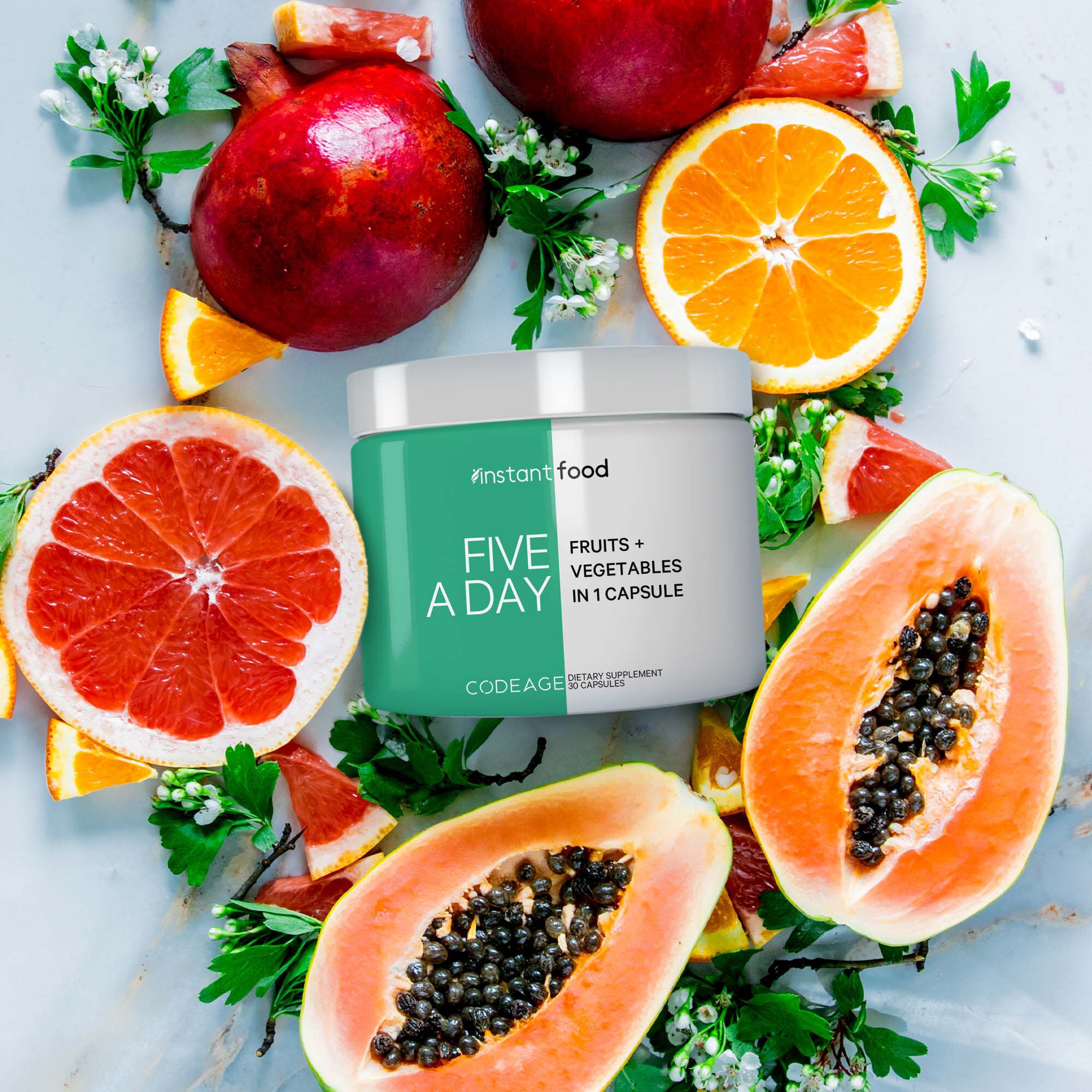 Five A Day Fruits + Vegetables - 30 Capsules (30 Servings)  | GNC