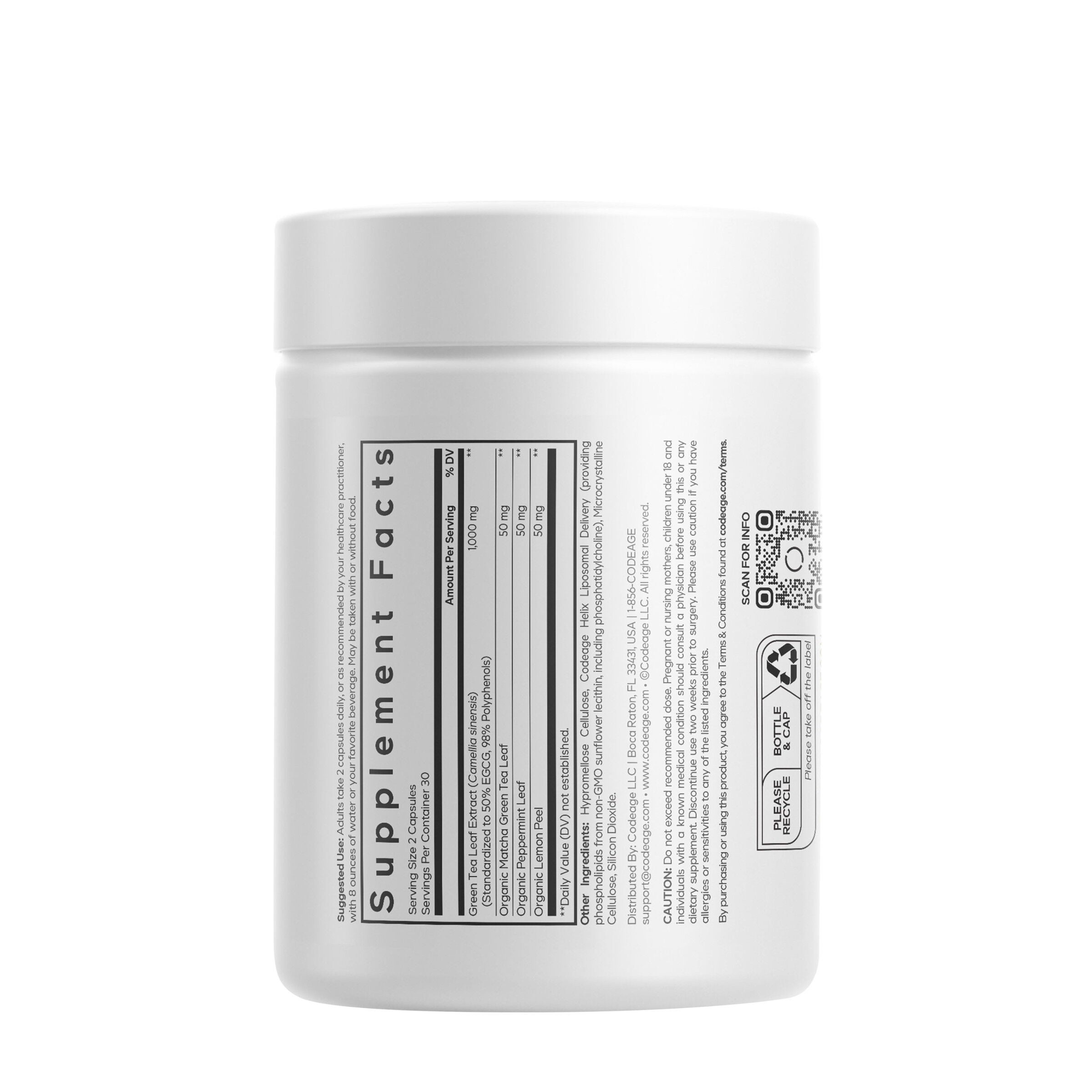 Liposomal Green Tea+ Trim &amp; Glow - 60 Vegetable Capsules (30 Servings)  | GNC