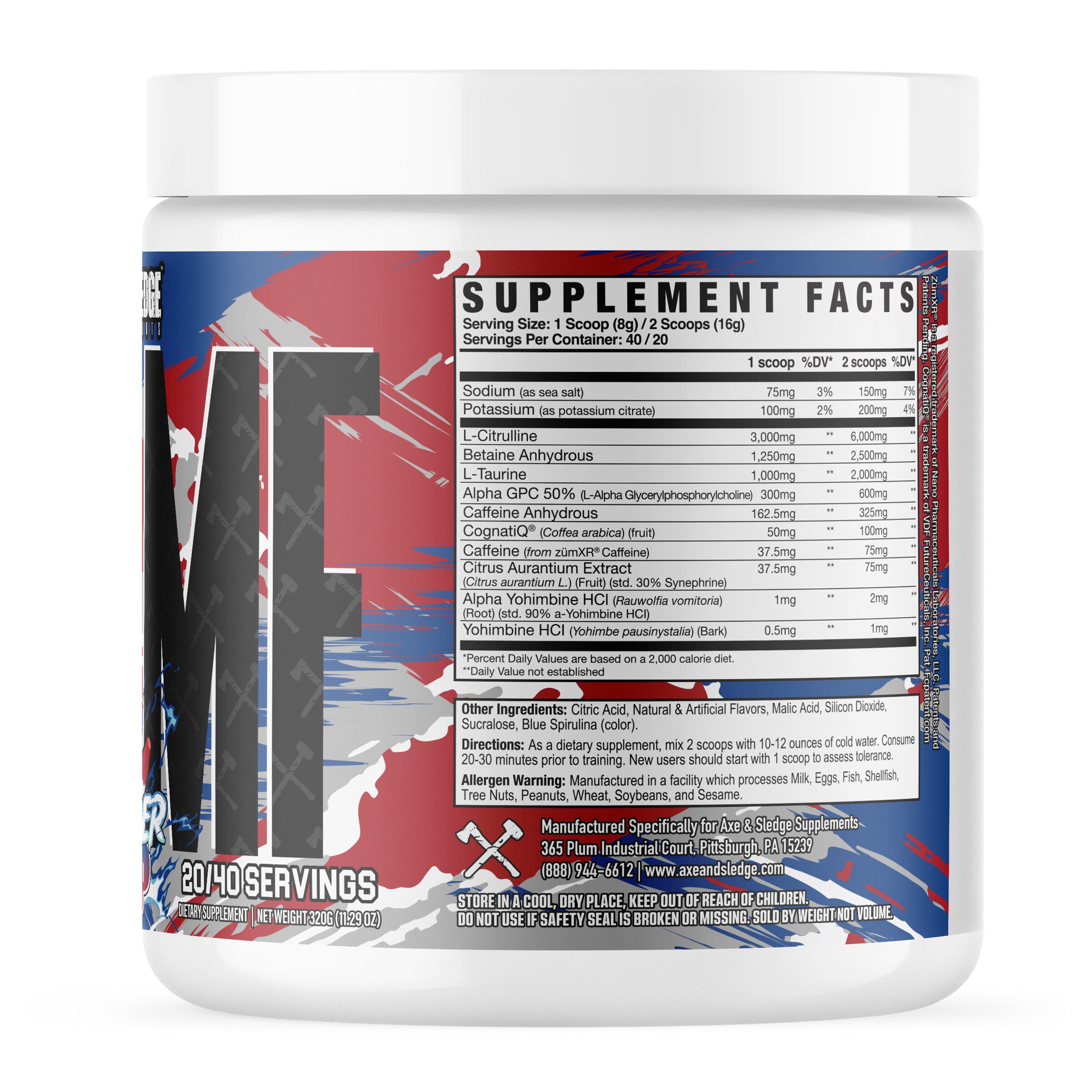 HWMF High Stim Pre-Workout - Thunder Pop (40 Servings)
