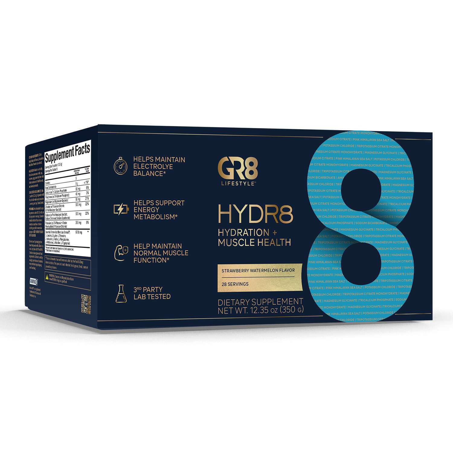 Hydr8 Hydration + Muscle Health - Strawberry Watermelon (28 Servings)  | GNC