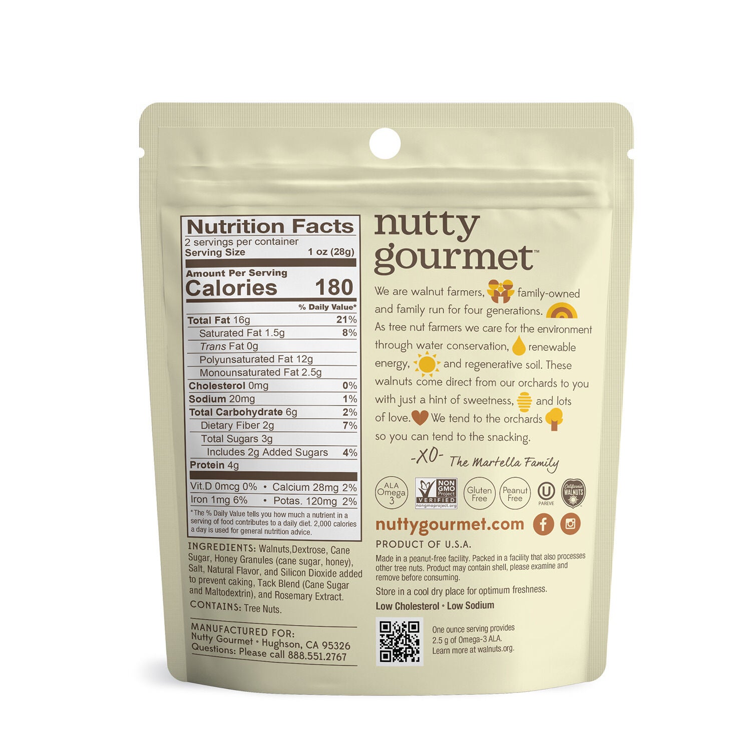 Walnuts - Honey - 12 Pack