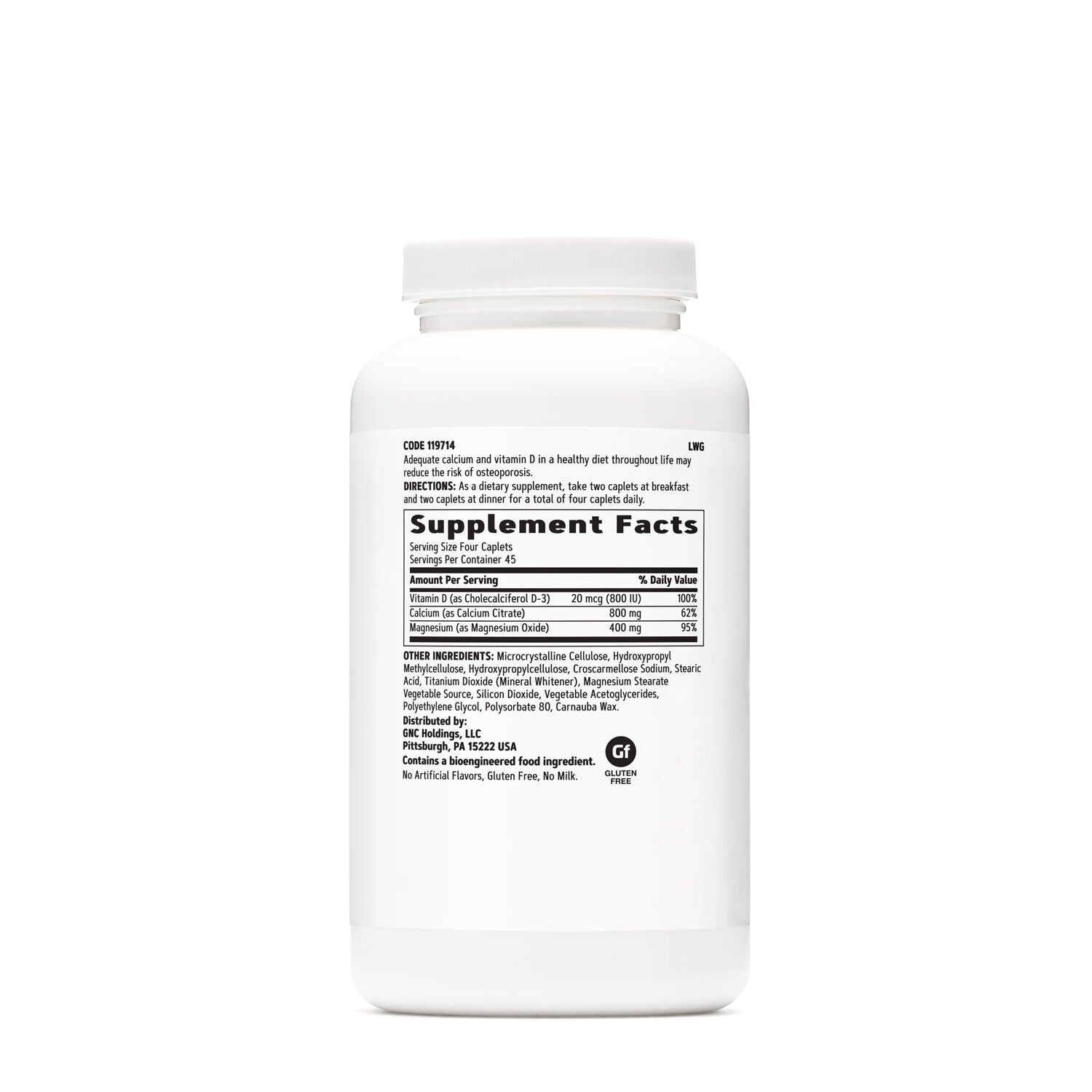 Calcium Citrate Plus™ 800 mg - 180 Caplets (45 Servings)